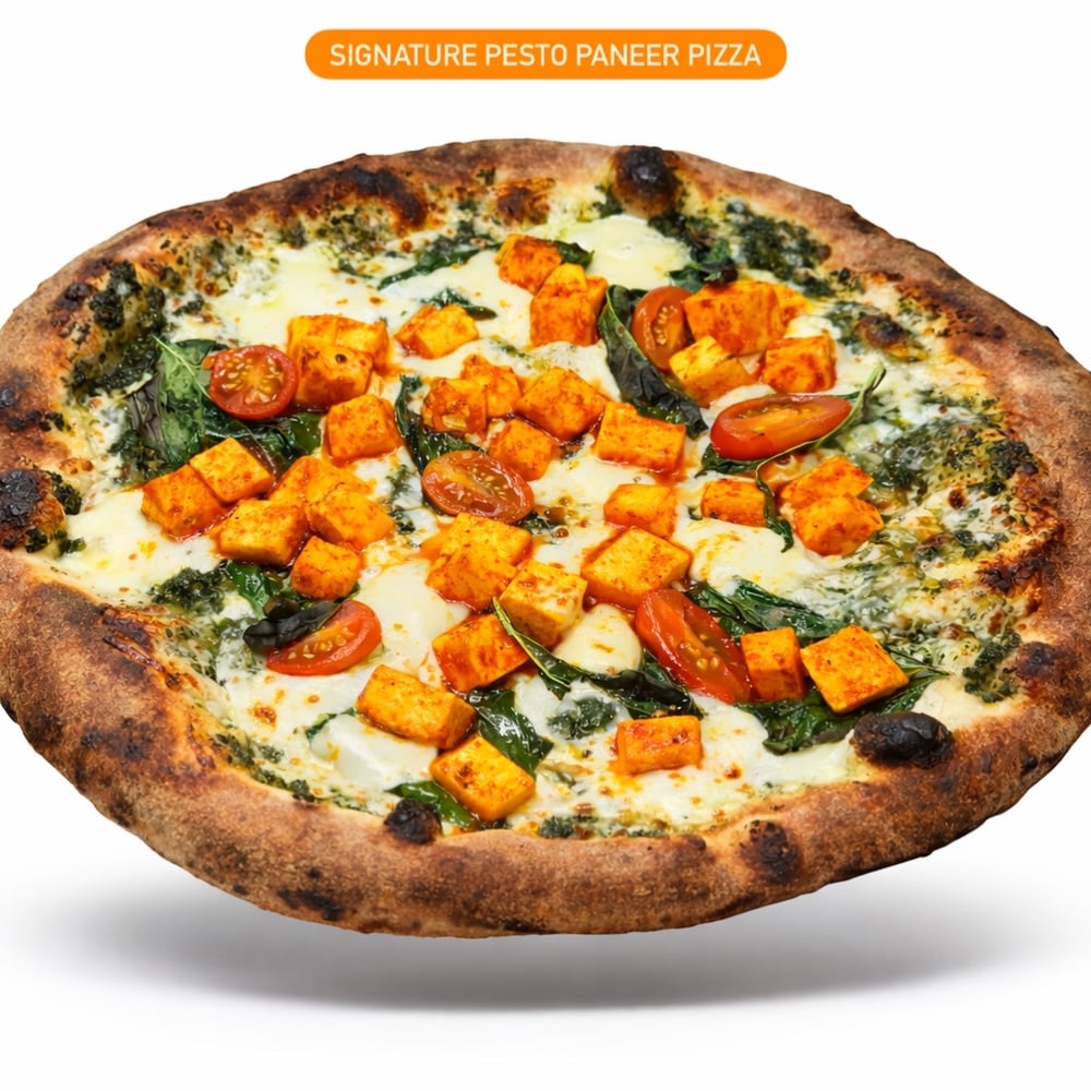 Signature Pesto Paneer Pizza