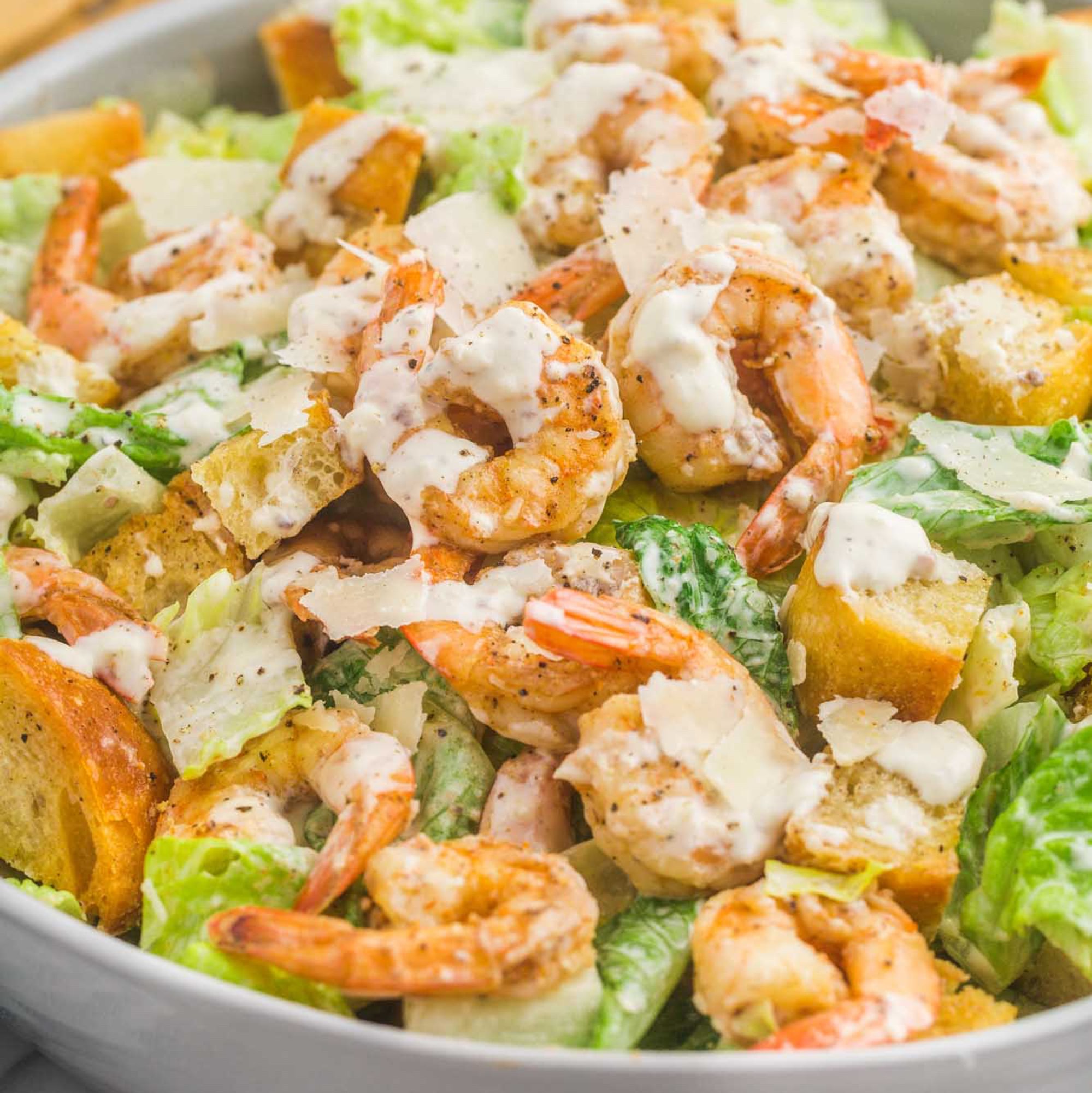 Caesar Salad with Shrimp