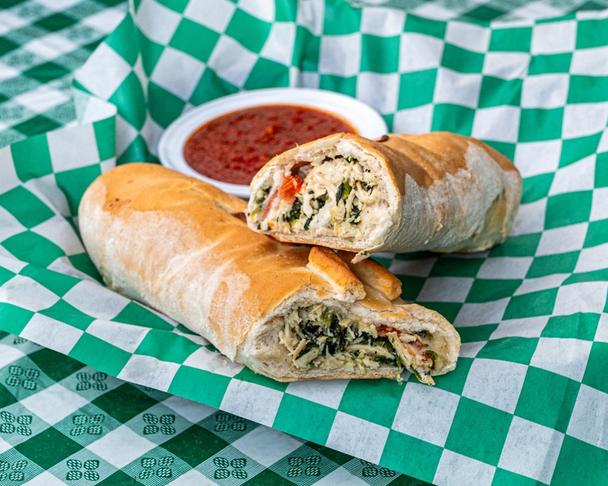 Chicken Florentine Stromboli
