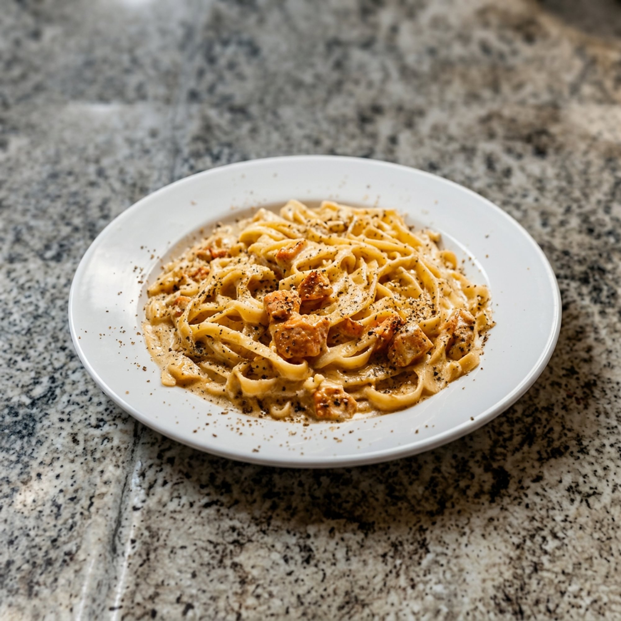 Fettuccine Alfredo with Shrimp