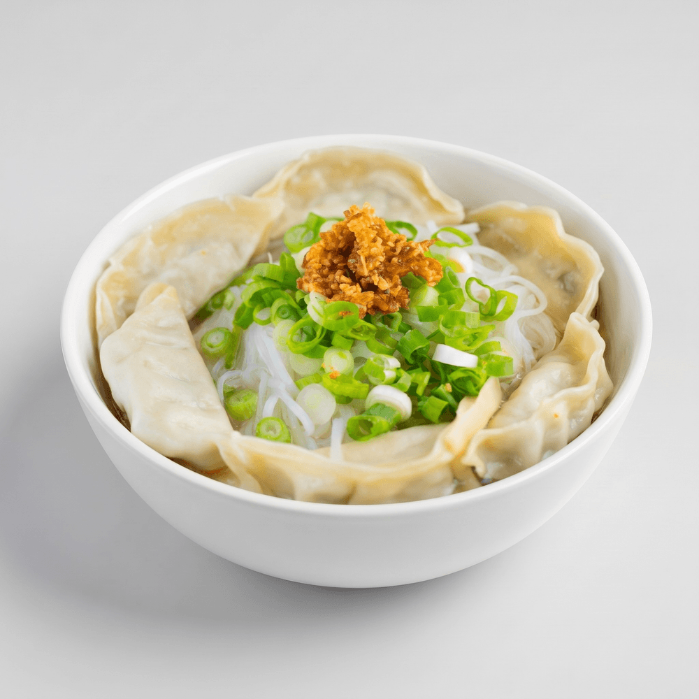 26. Chicken Dumplings Rice or Egg Noodle Soup