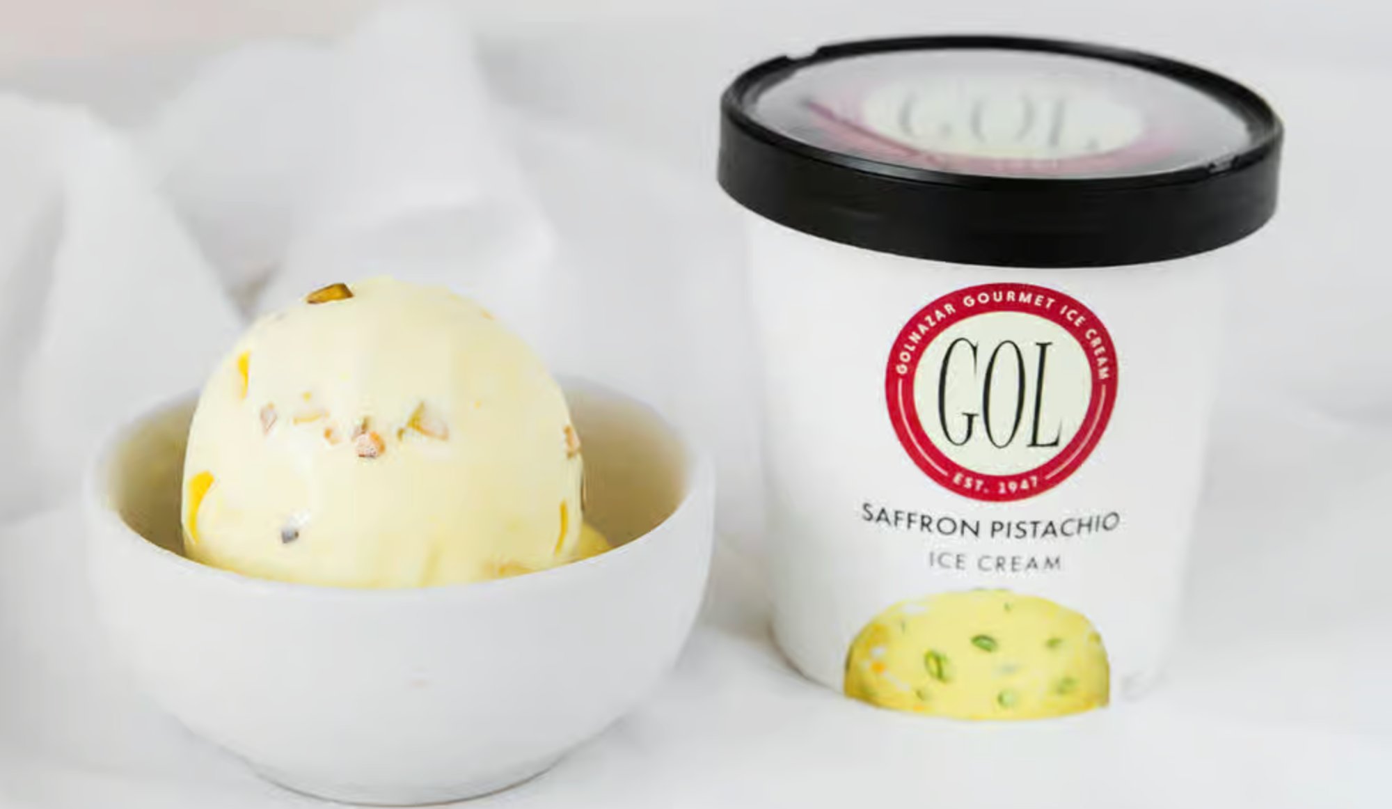 Pistachio Saffron Ice Cream by GOL