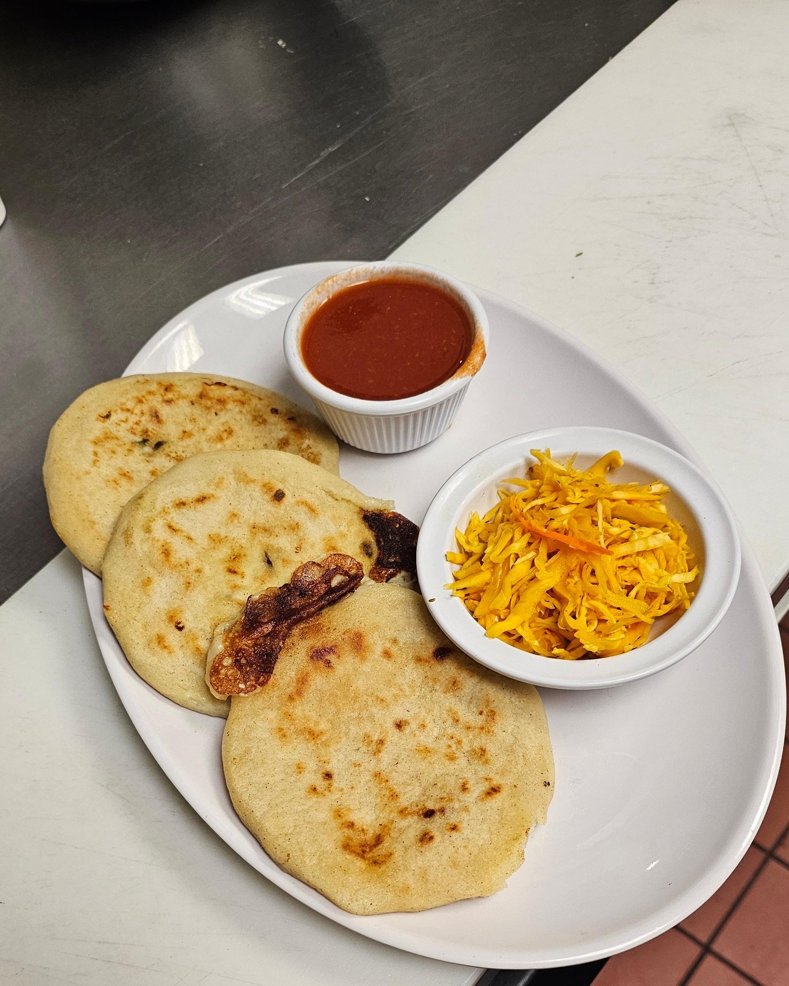 Pupusa Revuelta (Pork and Cheese)