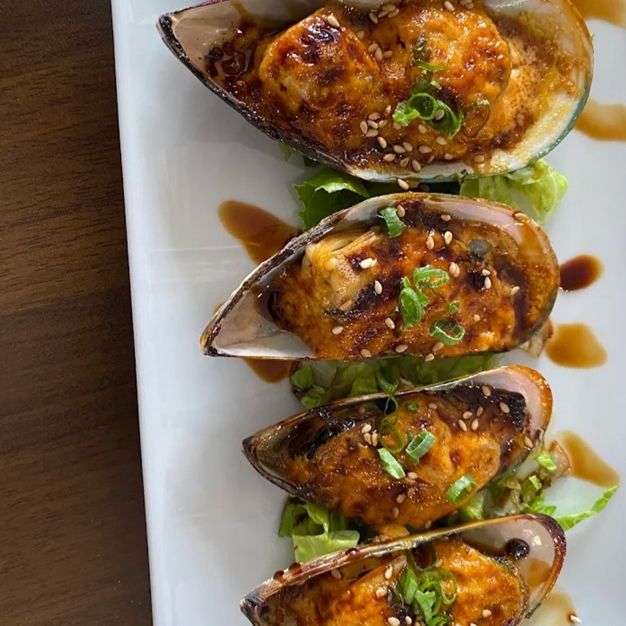 Baked Green Mussels