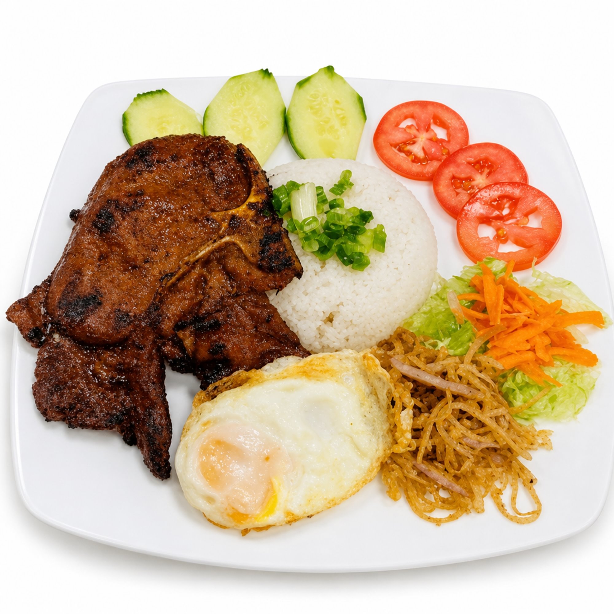 30. Cơm Sườn, Bì, Trứng (Grilled Pork Chop, Pork & Egg)