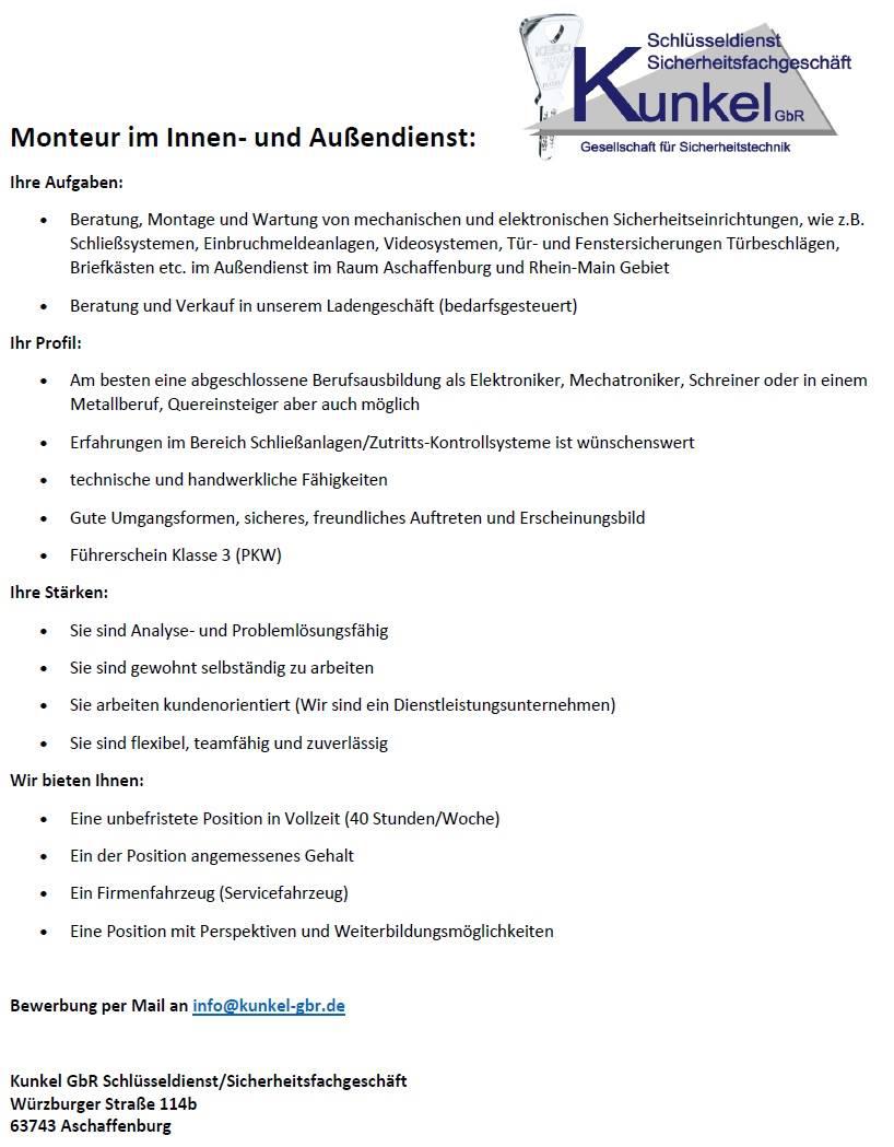 Bilder Kunkel GbR Schlüsseldienst Sicherheitsfachgeschäft
