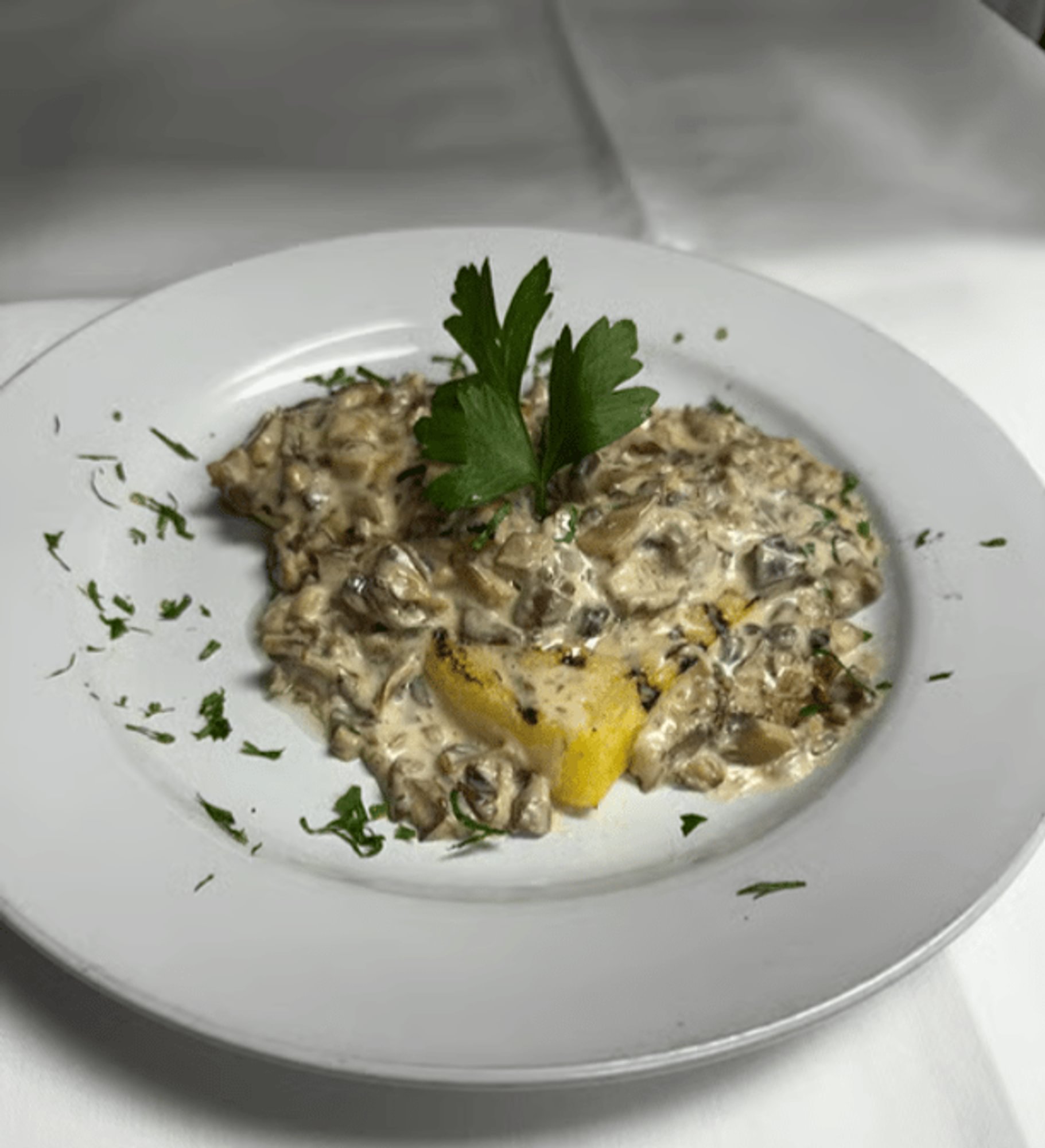 Polenta Con Funghi Alla Profumo Di Tartufo