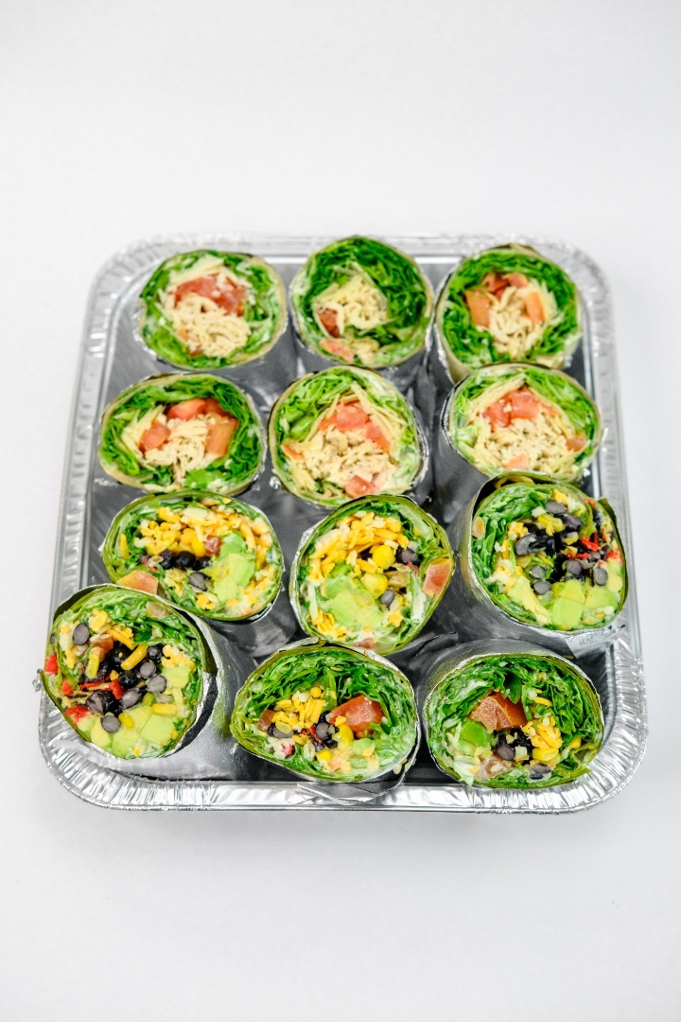 medium cyo tray (7 wraps cut in 1/2 - up to 2 flavors)