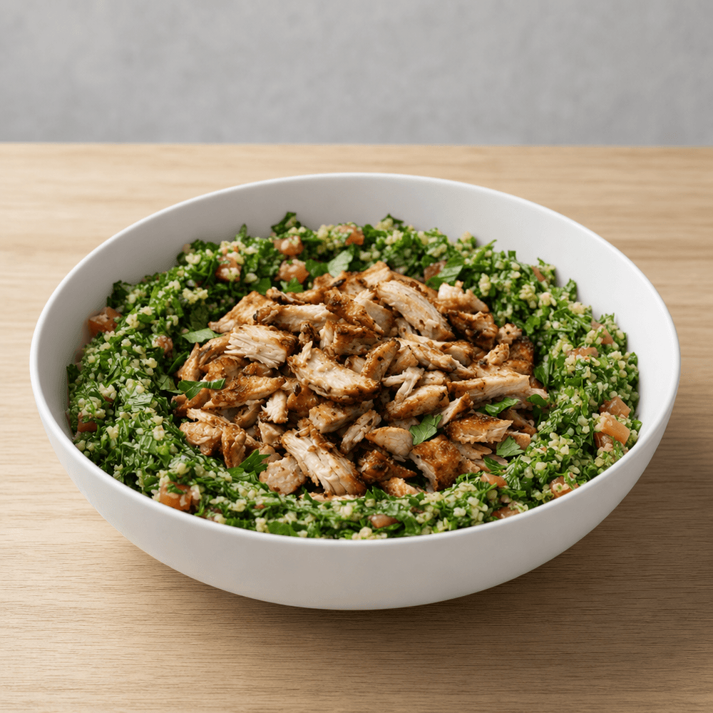 Appetizer topped with Shawarma