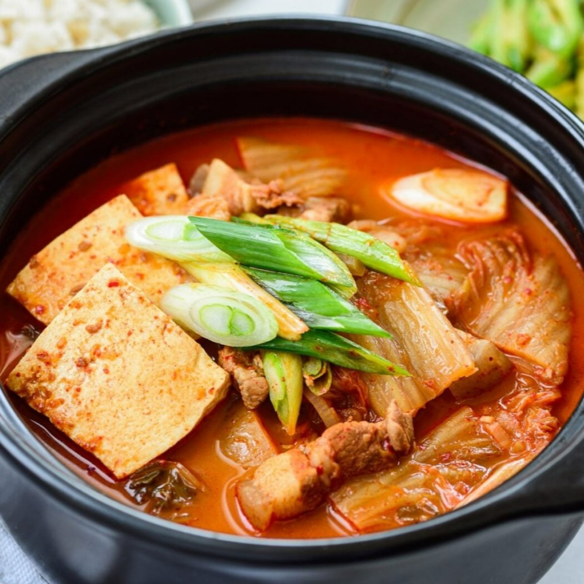 Kimchi-Jjigae (Kimchi stew with pork)