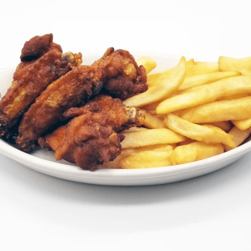 Wings with French Fries