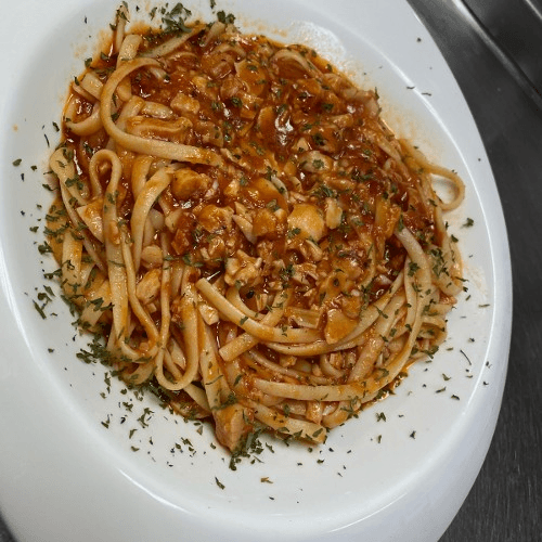 Pasta Spicy Red Clam Sauce