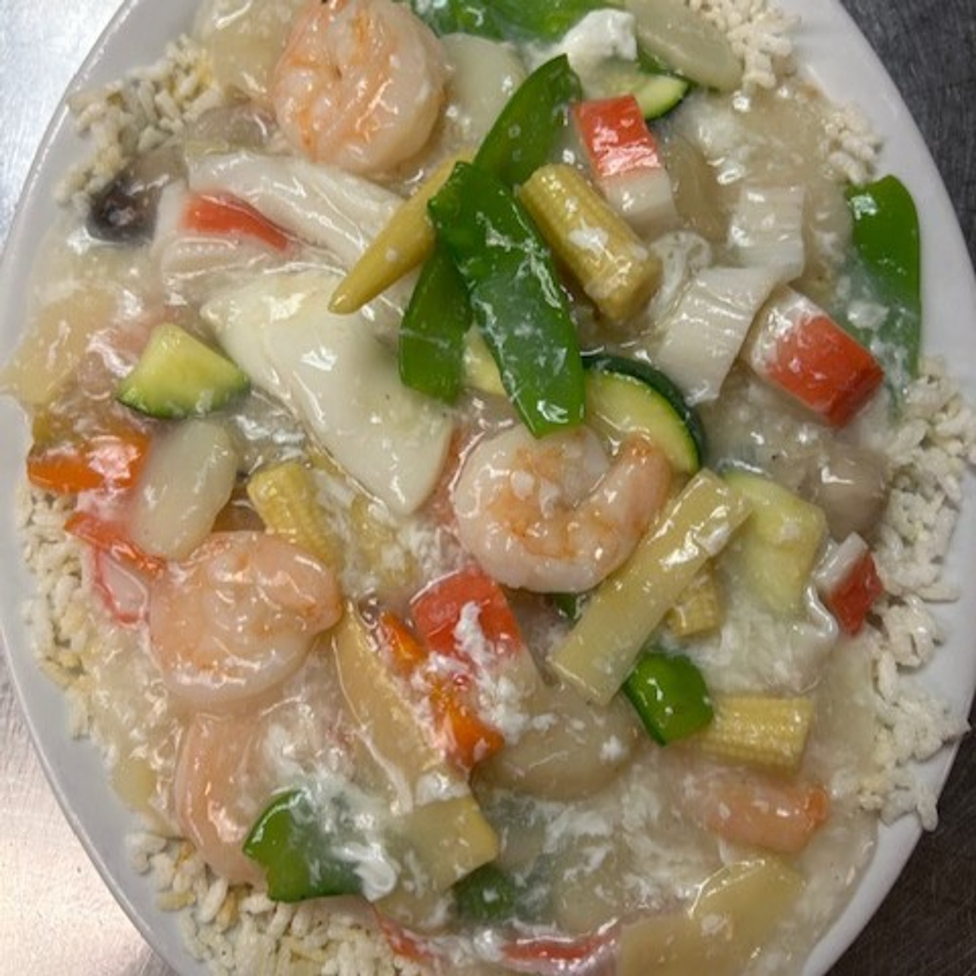 铁板海鲜拼盘 Sizzling Seafood Combination
