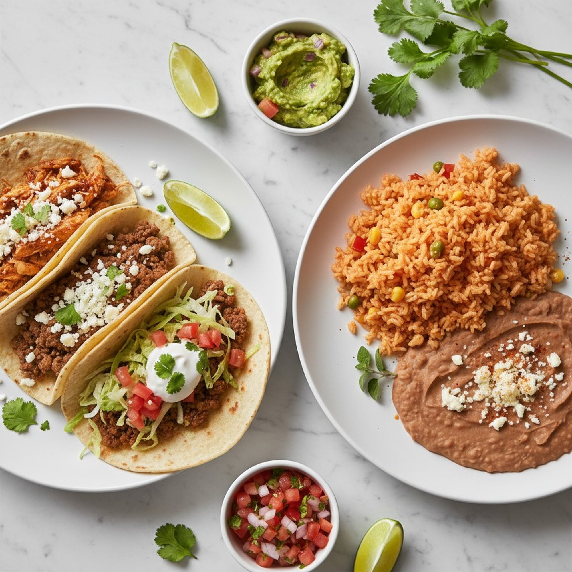 3. Two Tacos, Rice and Beans