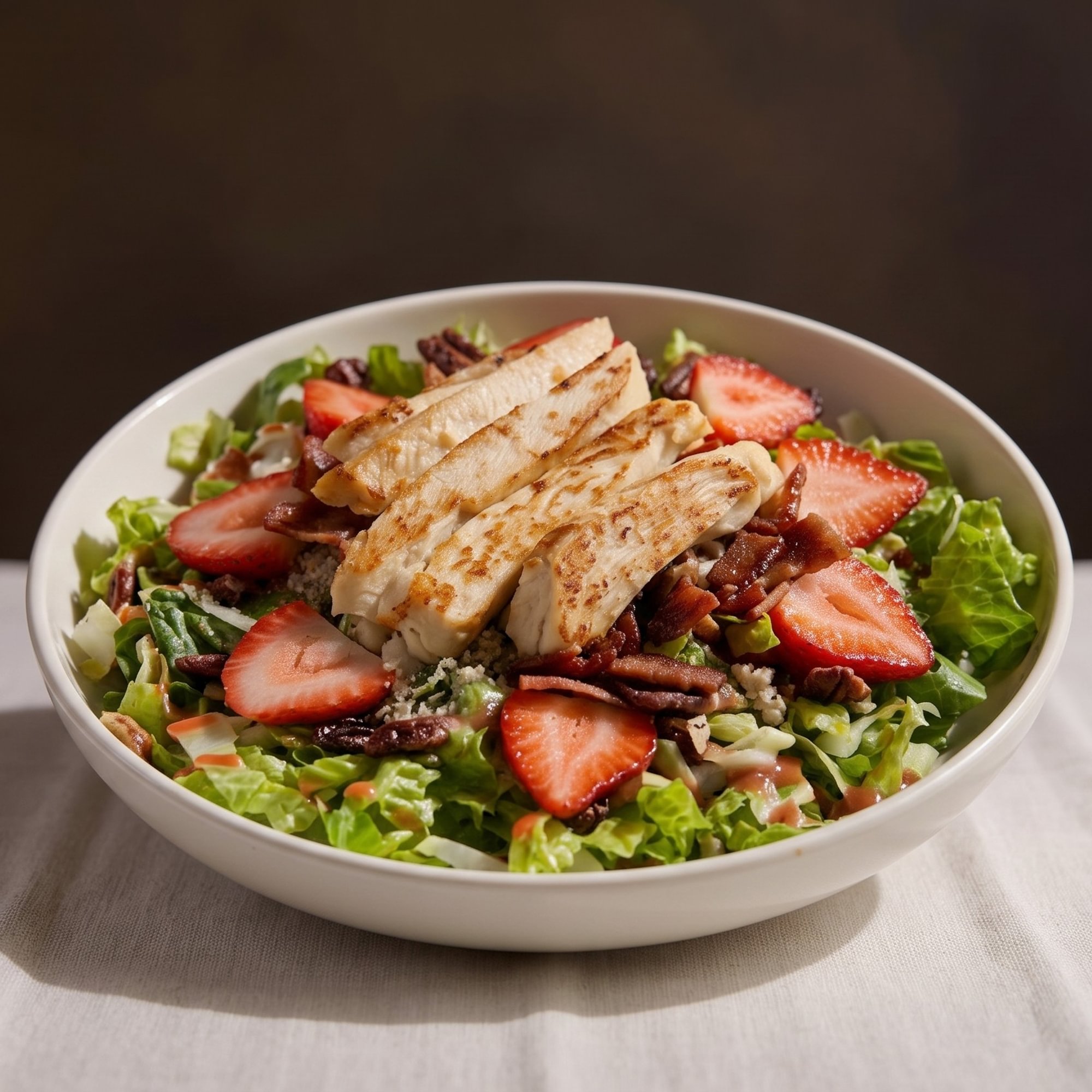Strawberry & Pecan Romaine Salad