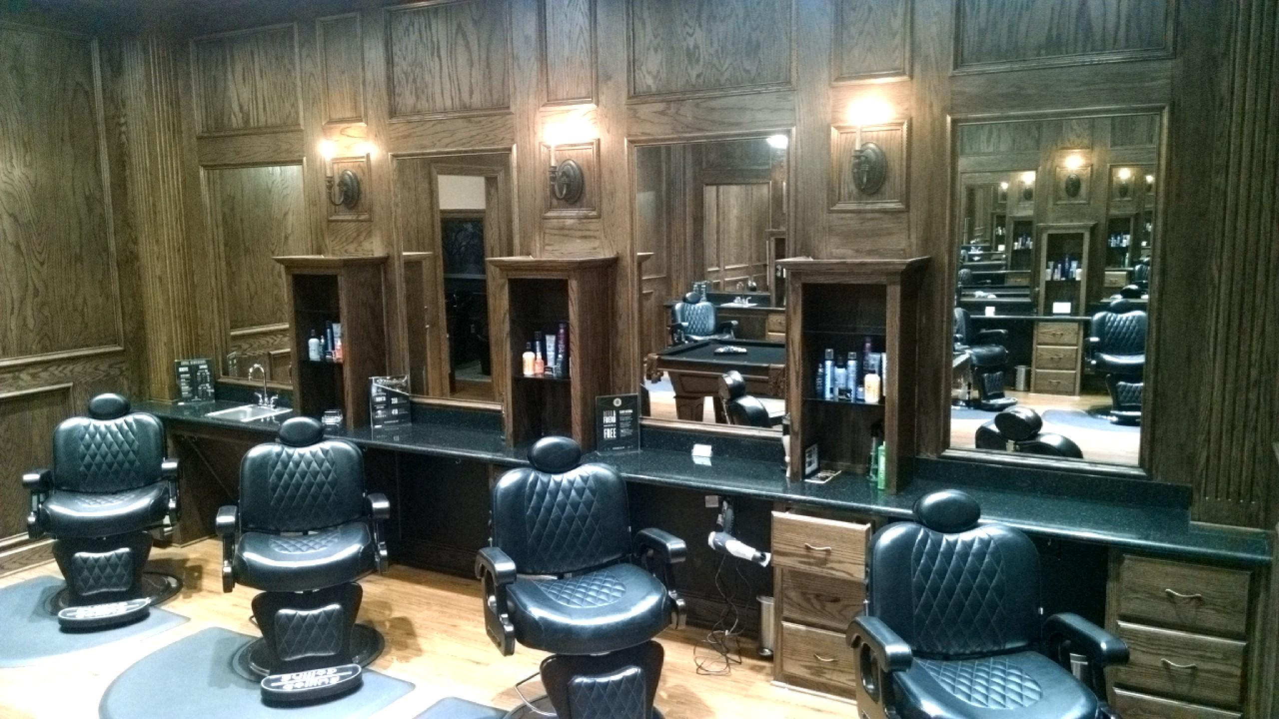 Build out for mens boardroom salon Brentwood
