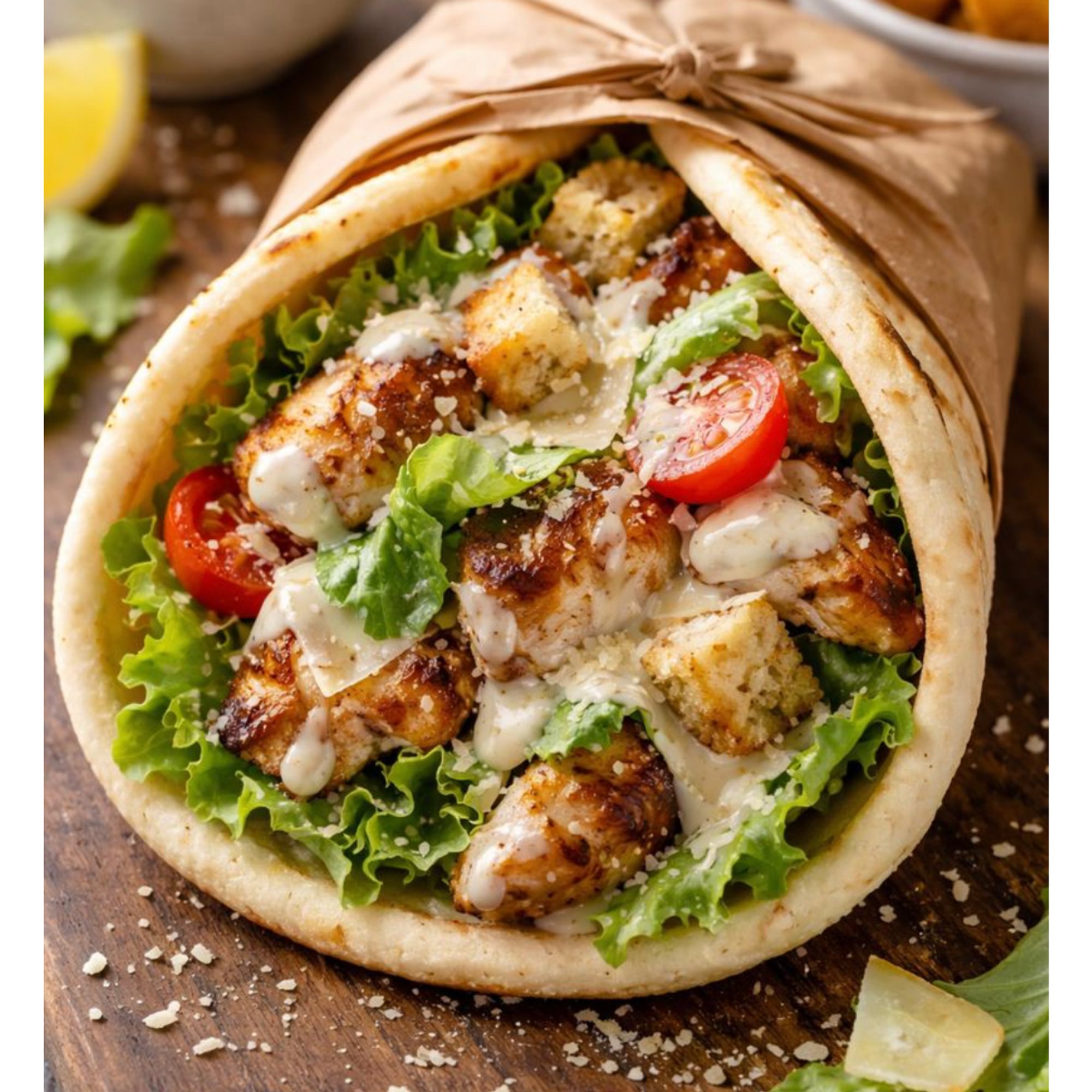 Chopped Chicken Caesar Gyro