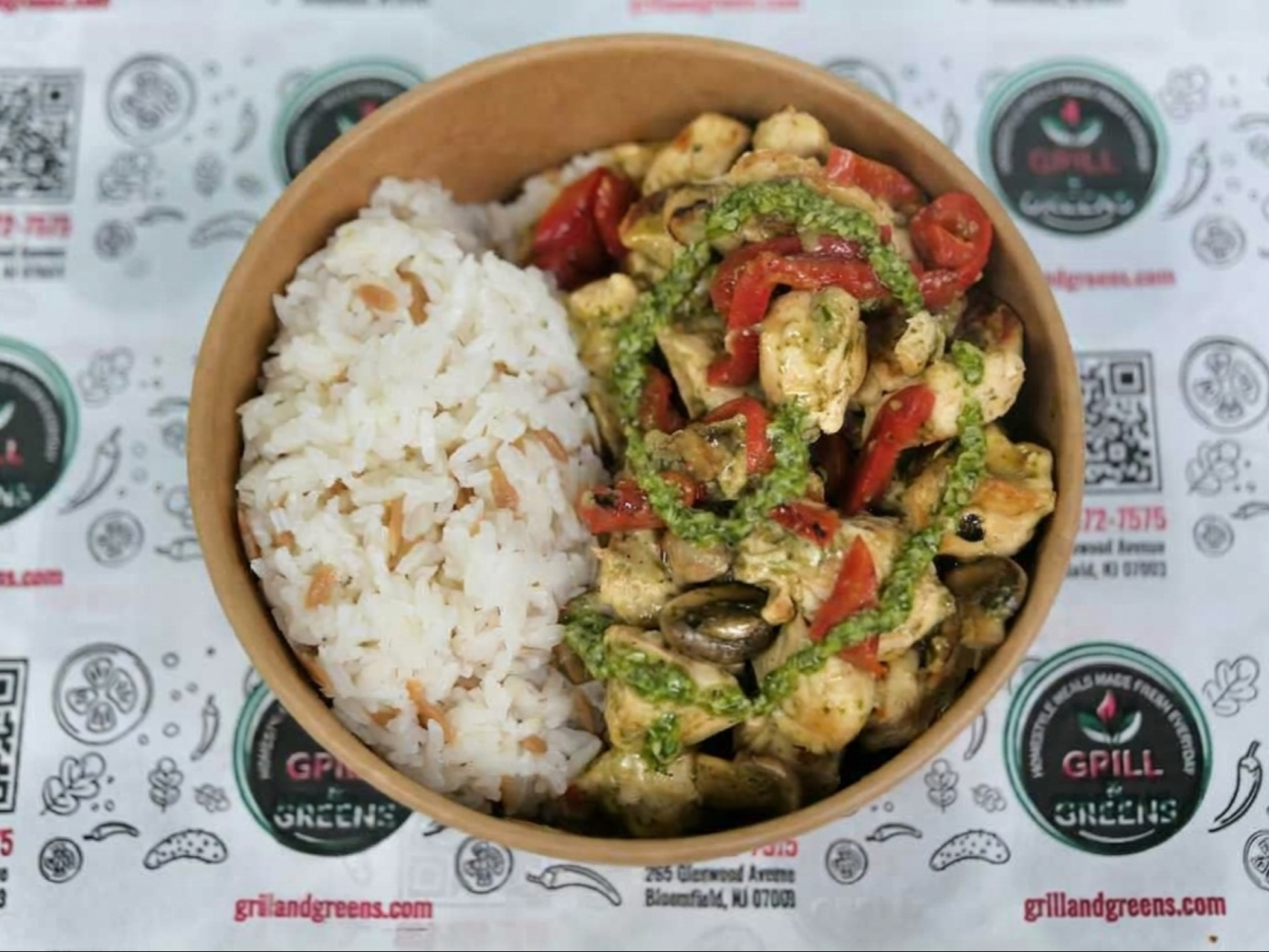 Pesto Chicken with Rice