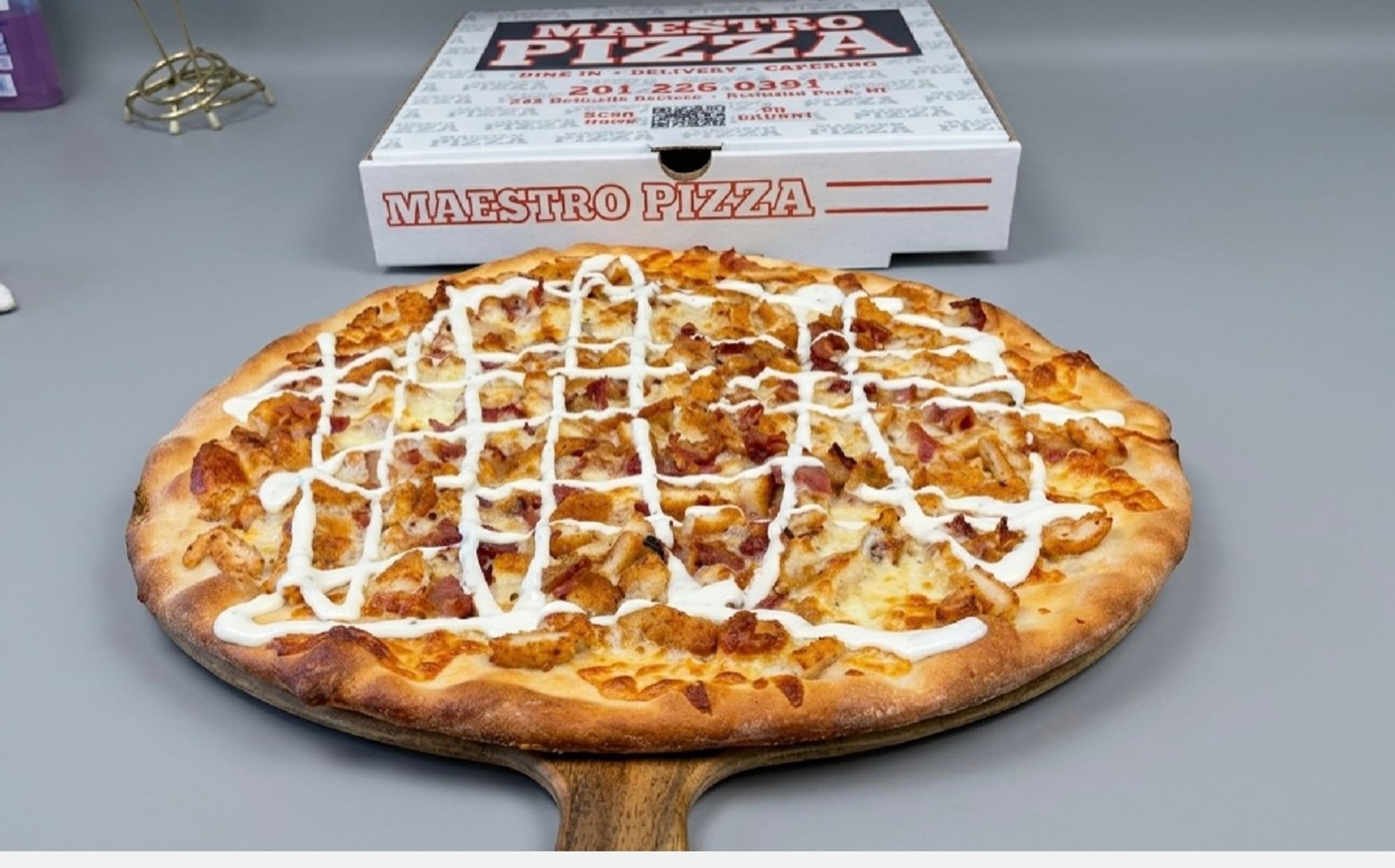 Chicken Cutlet Bacon Ranch Pizza