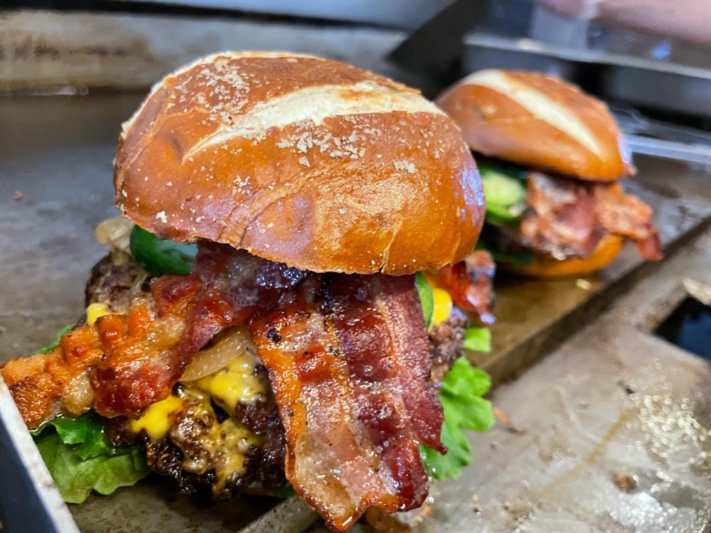 Bacon Mushroom Cheeseburger
