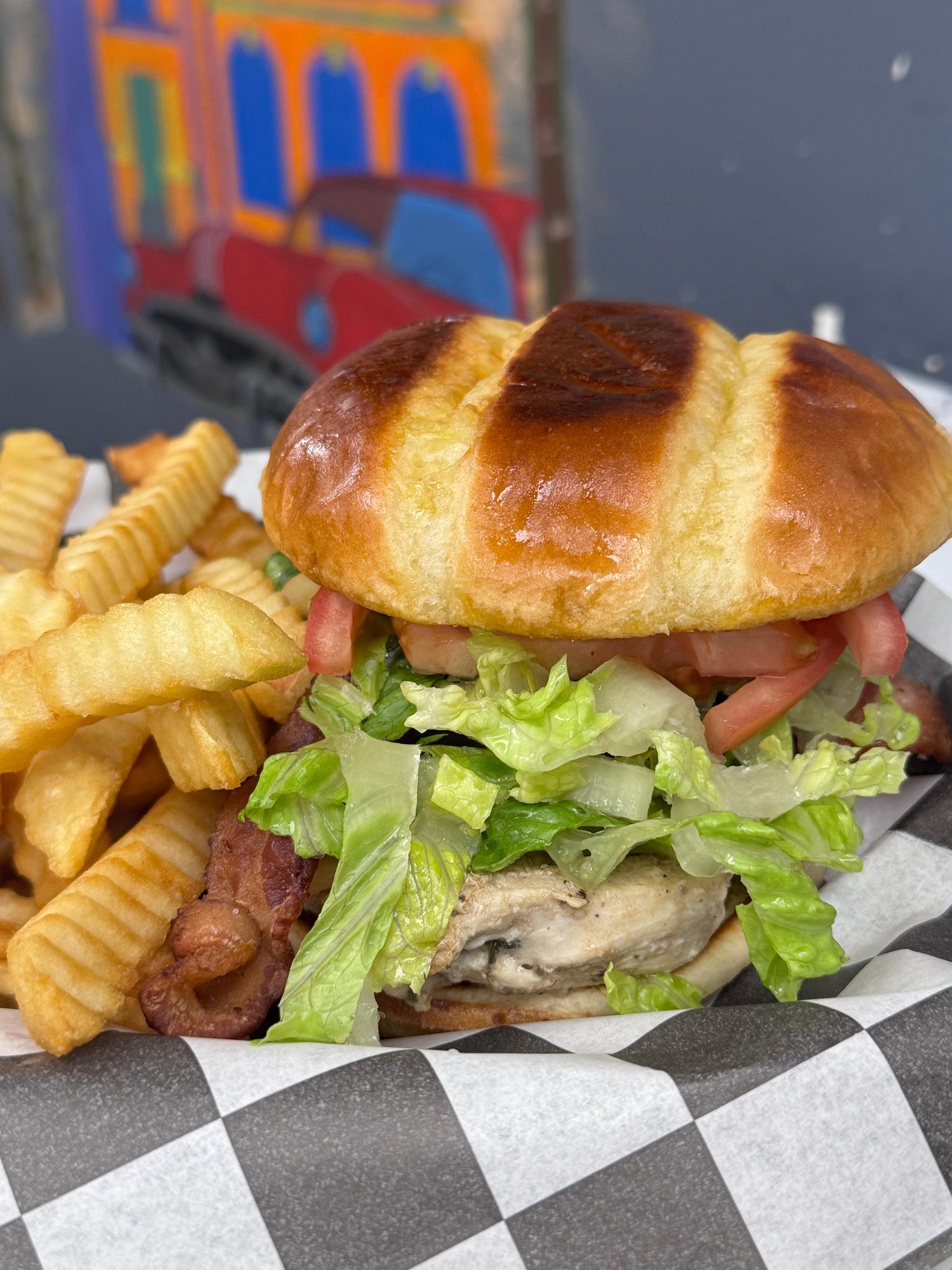 Grilled Chicken Sandwich with Fries