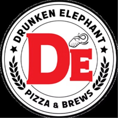 Drunken Elephant Pizza &amp; Brews Logo