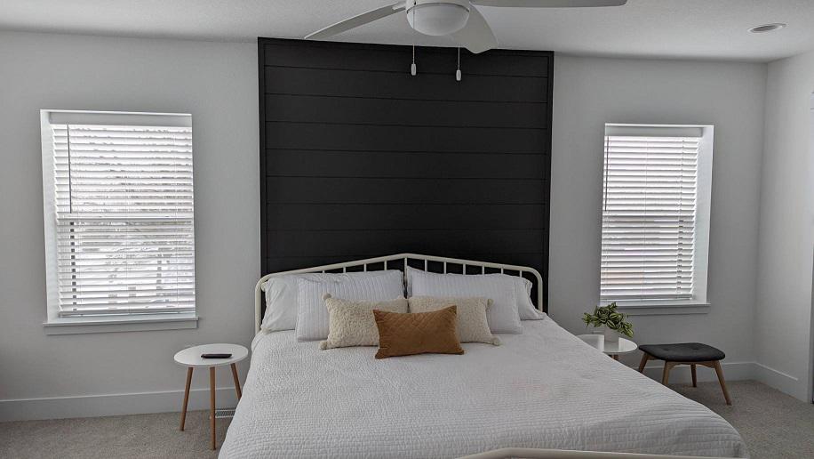 These gorgeous Faux Wood Blinds truly make a stellar statement at this house in Cedar Falls, Iowa. They are the perfect combination of style and practicality.  BudgetBlindsCedarFallsWaterloo  WindowWednesday  FreeConsultation  FauxWoodBlinds  CedarFallsIA