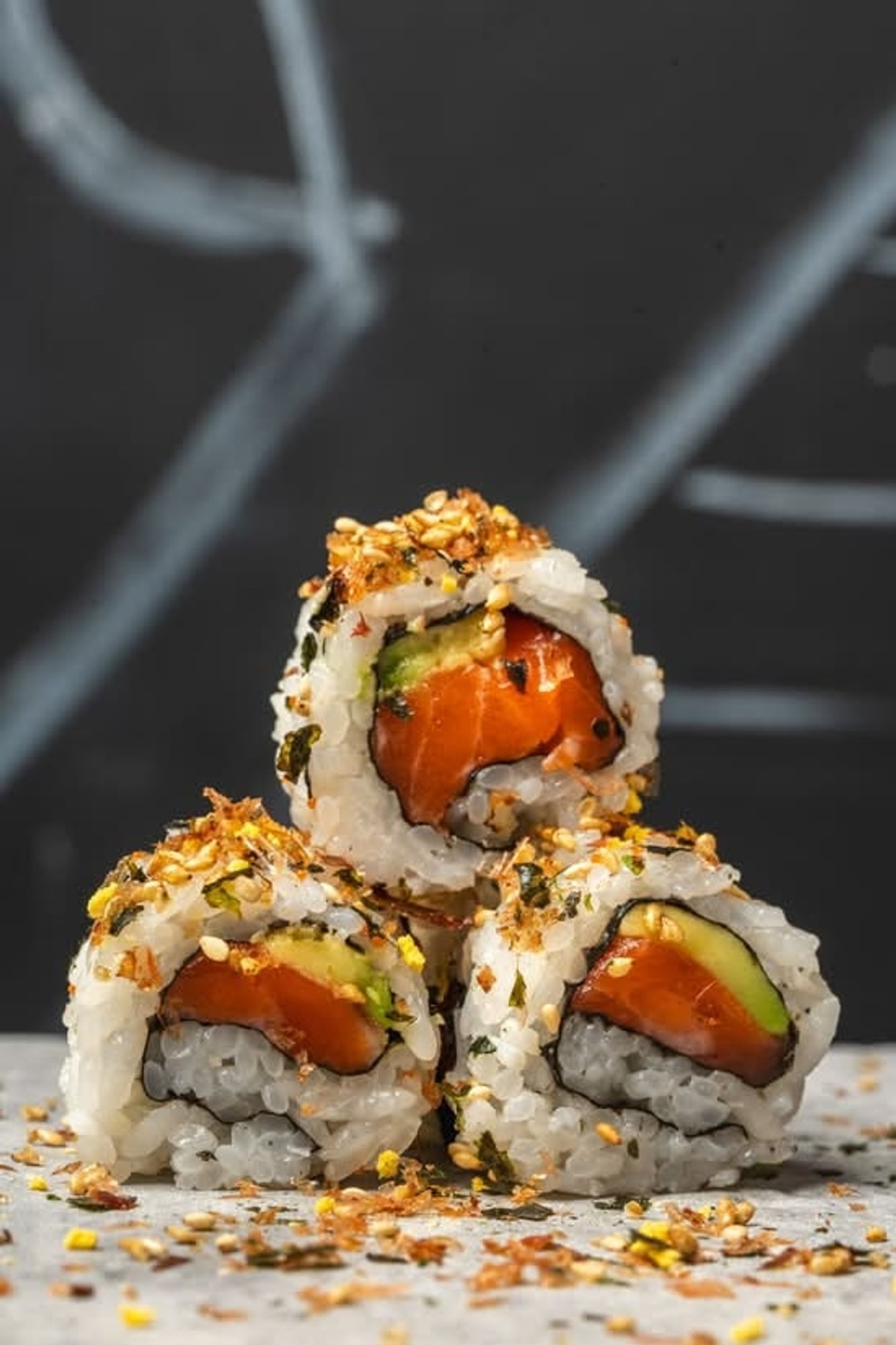 Salmon avocado roll no rice