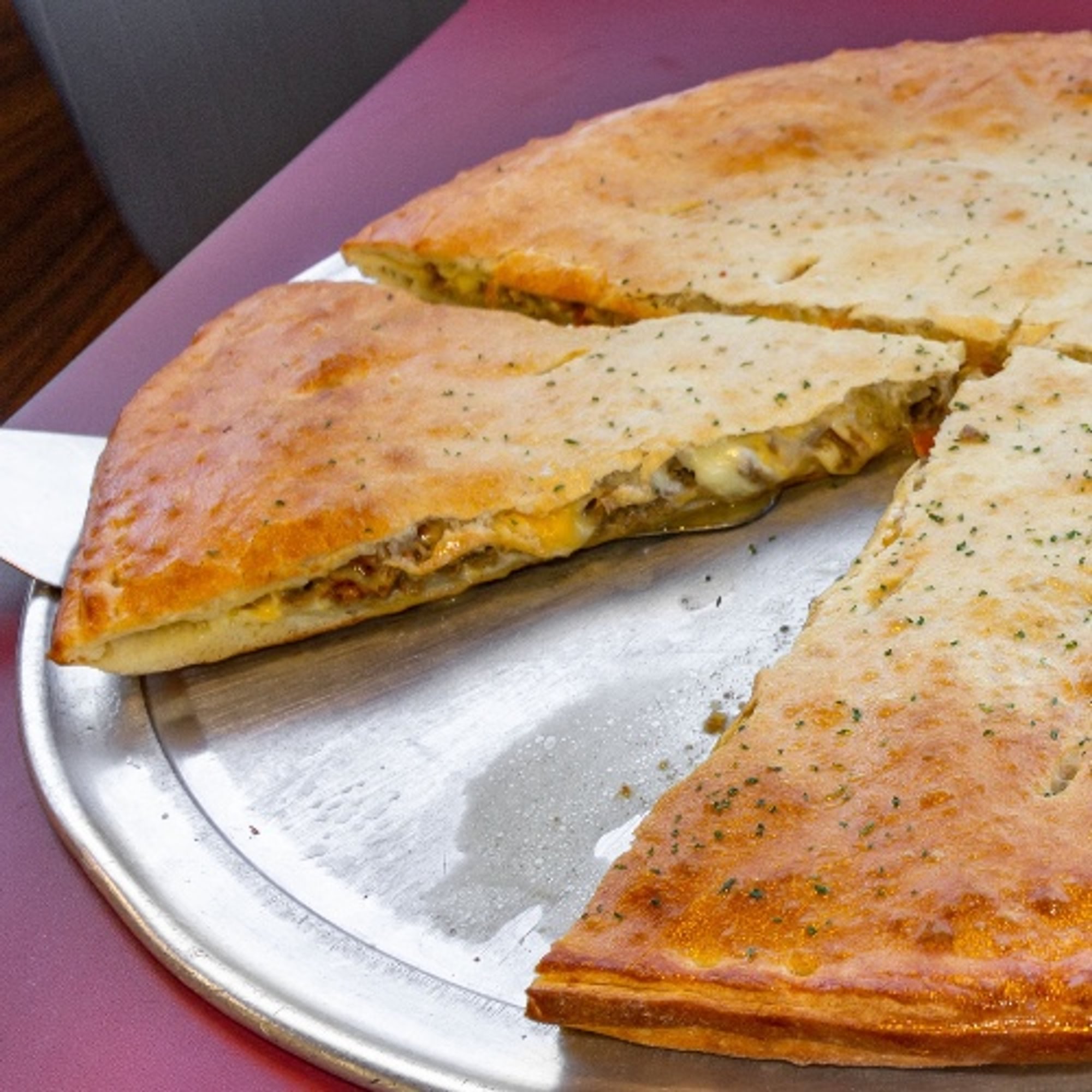Stuffed Steak Pizza