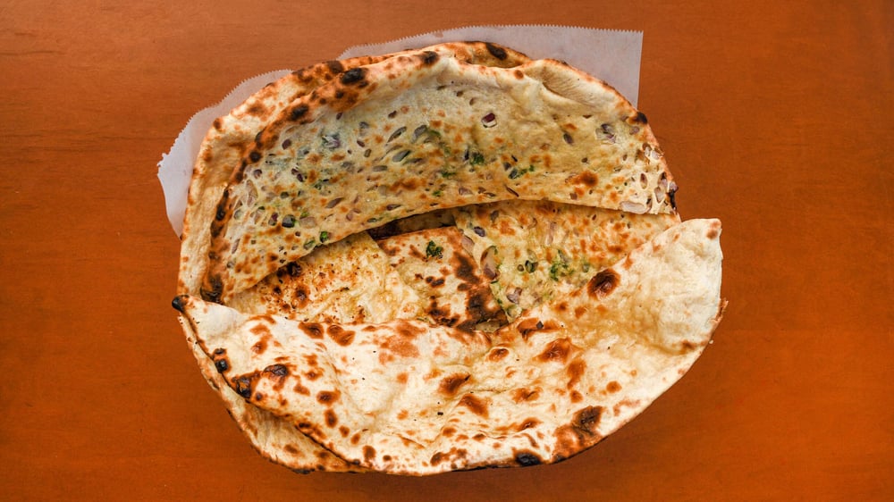 Bread Basket (Onion Kulcha, Plain Naan, & Garlic Naan)