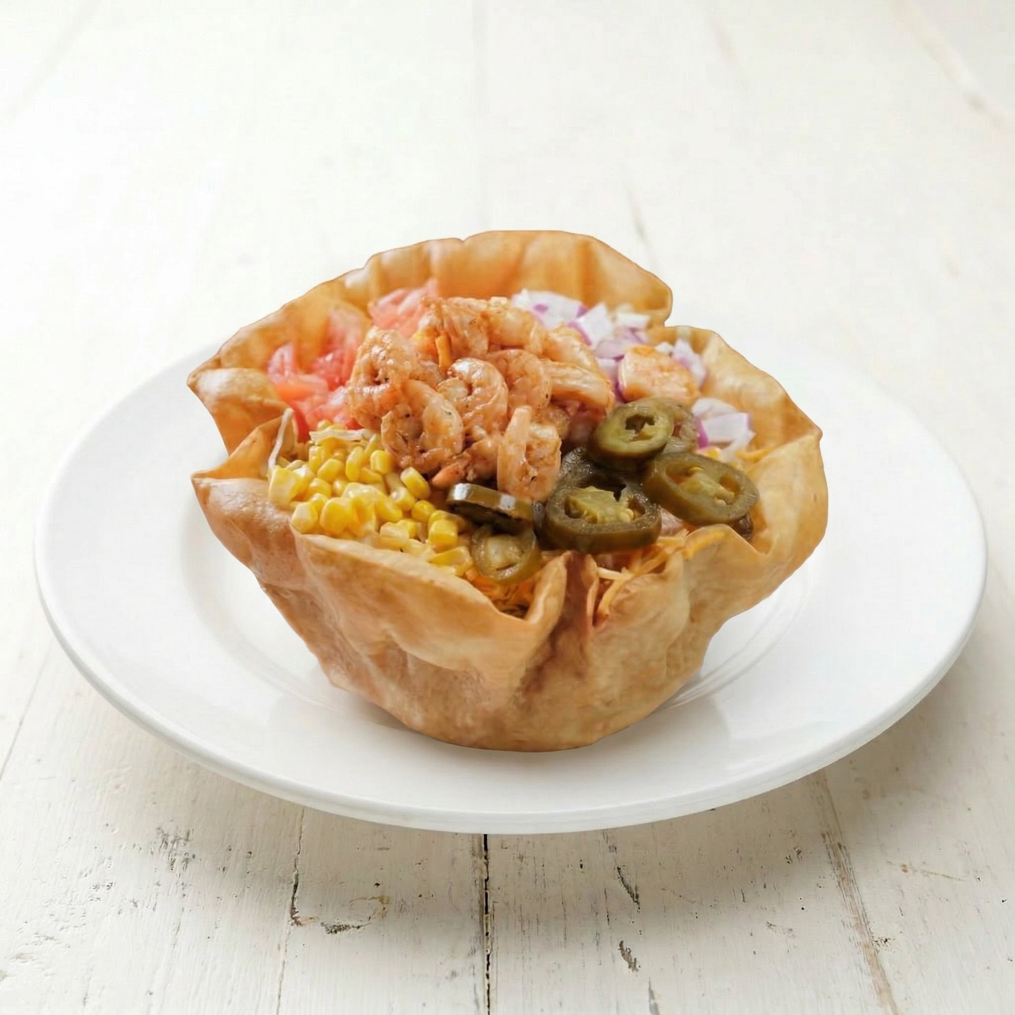 Sweet Kickin Bayou Cajun Shrimp Taco Bowl Salad