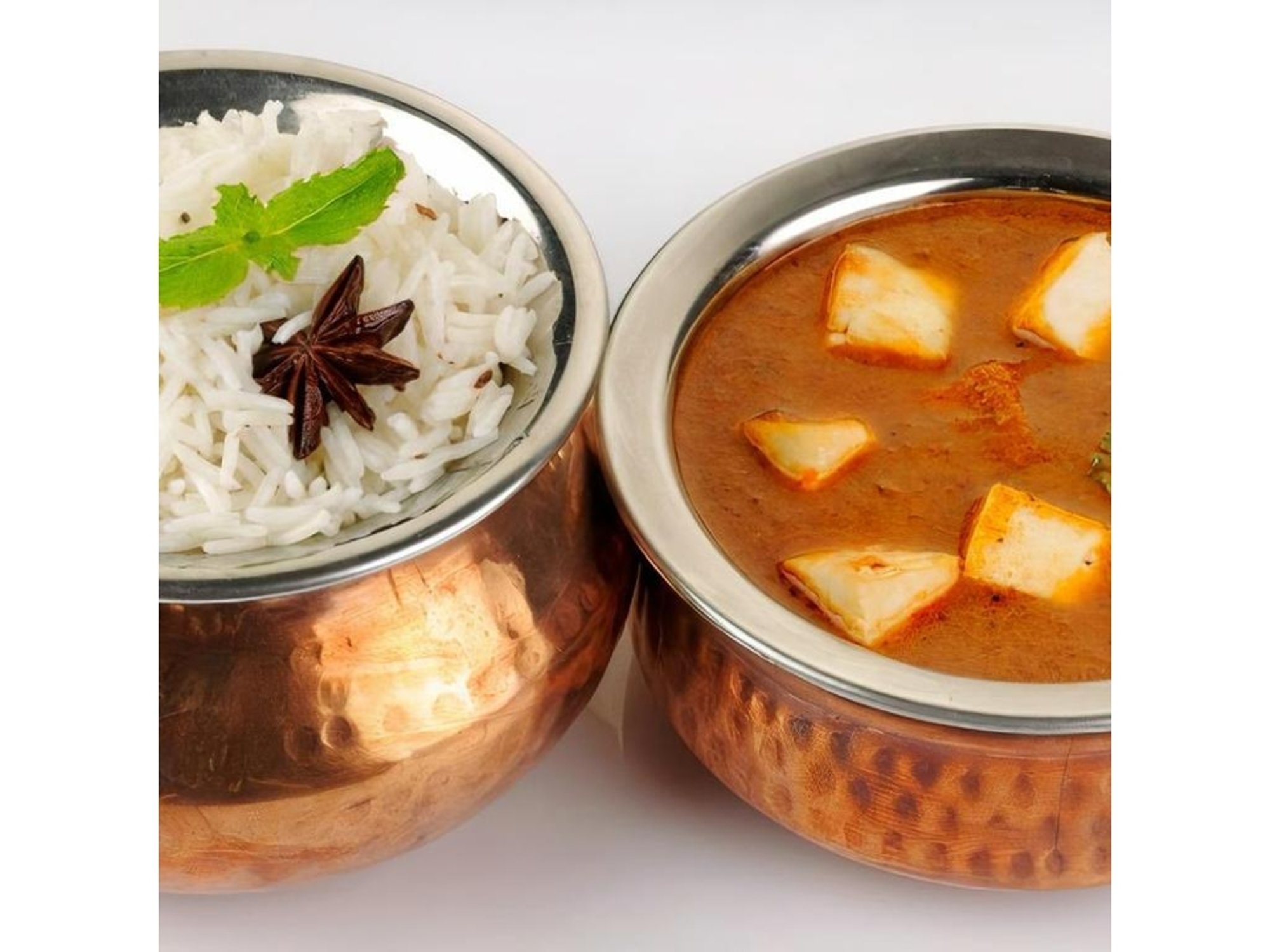 Paneer Butter Masala and White Rice