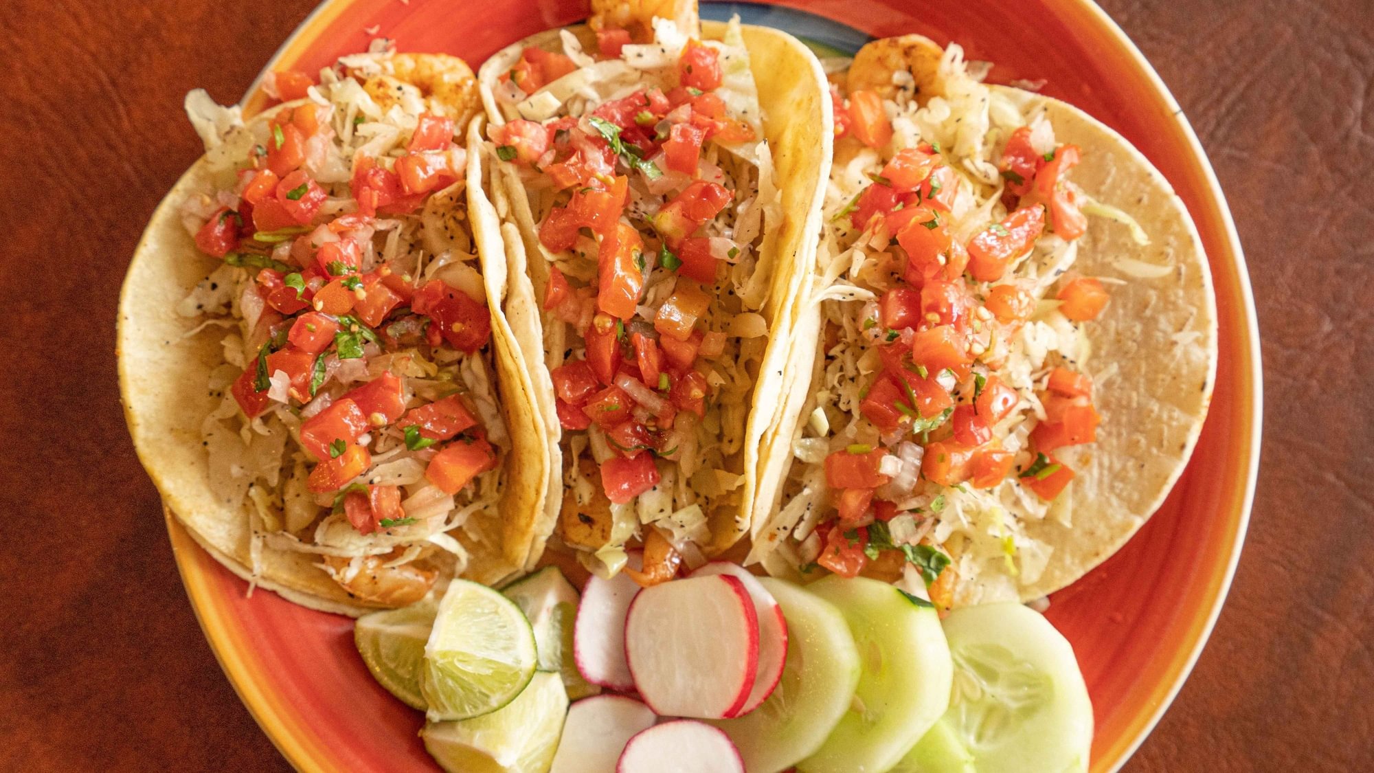 3 shrimp tacos