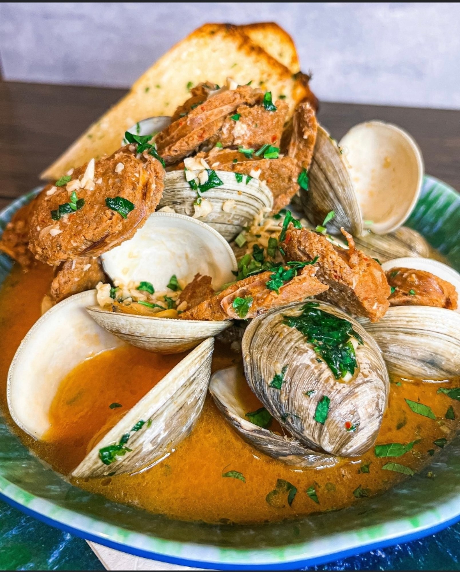 Drunken Clams and Chorizo