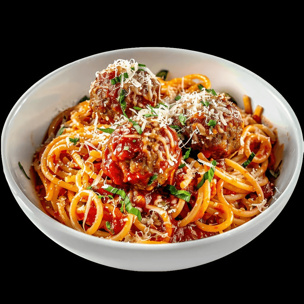 Spaghetti Marinara with Meatballs