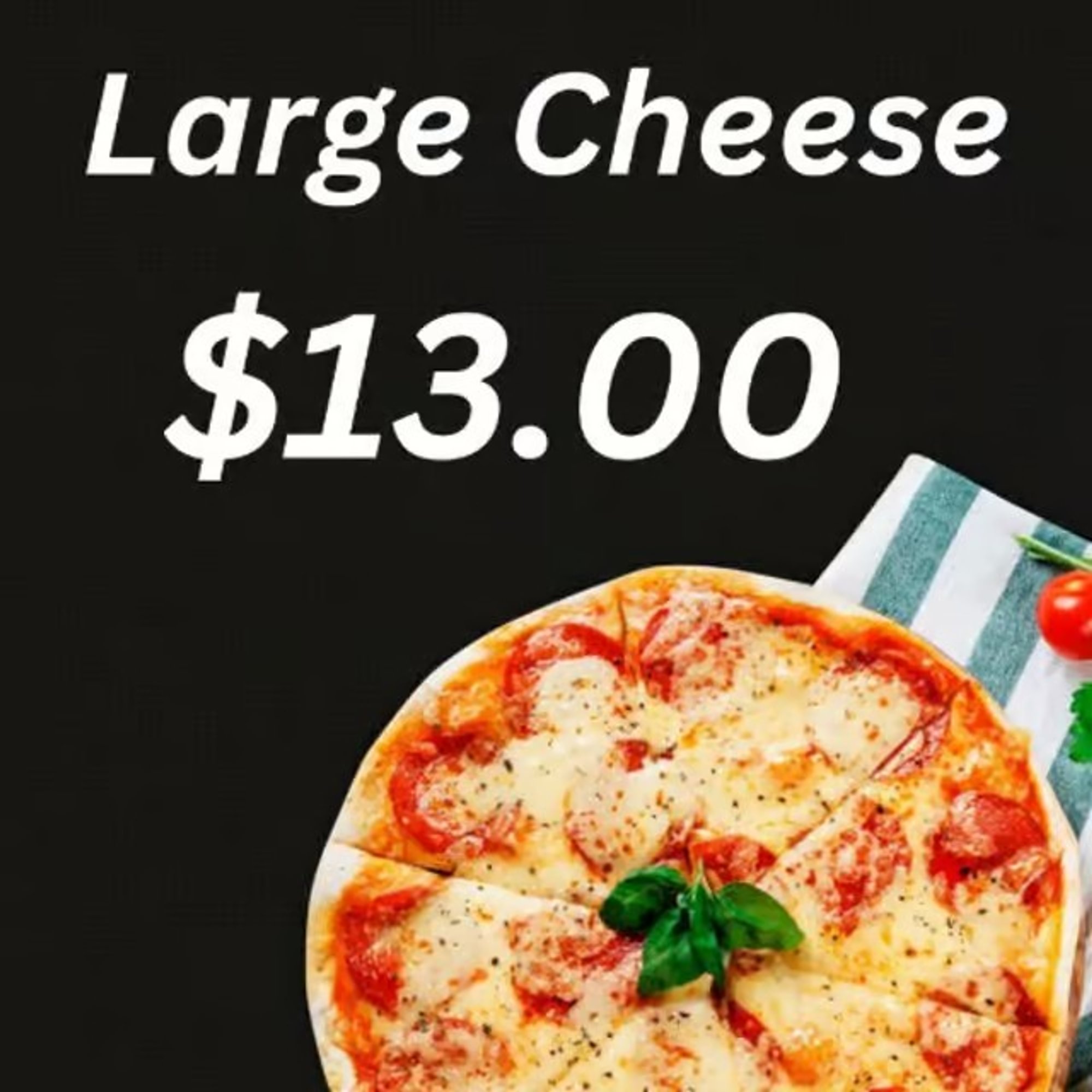 L Cheese Pizza Monday Promo