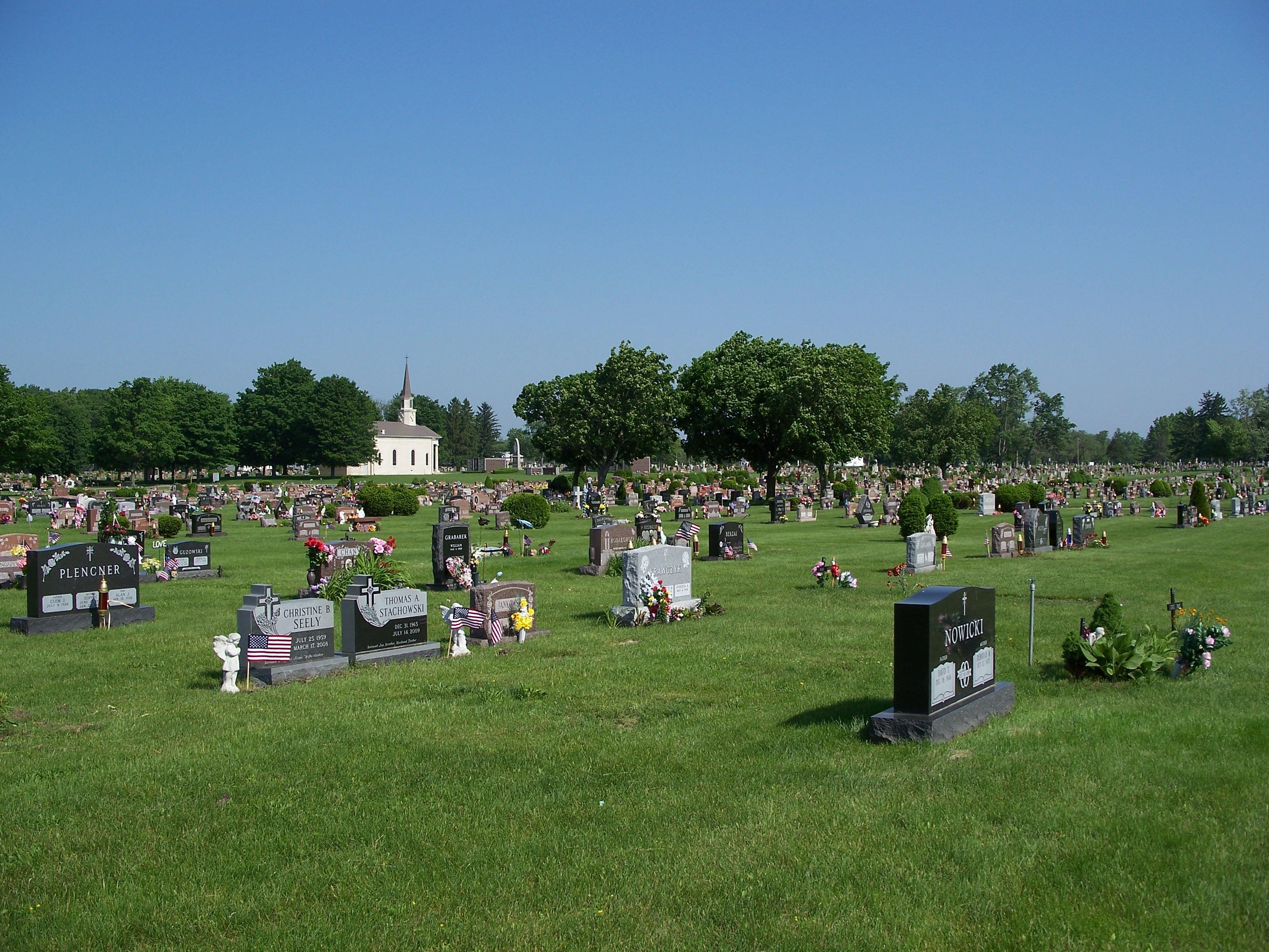 A nice view of St. Joseph Cemetery and the Chapel.