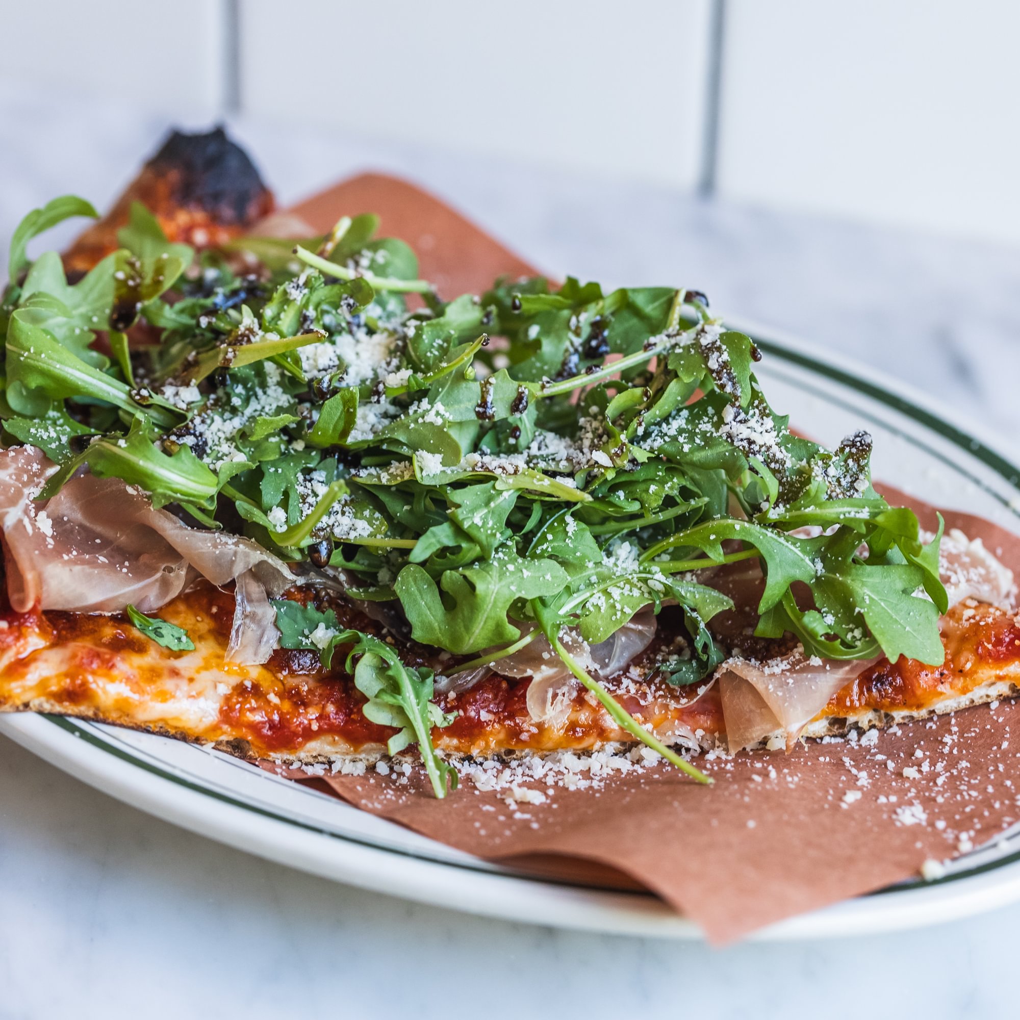 Prosciutto Arugula Pie