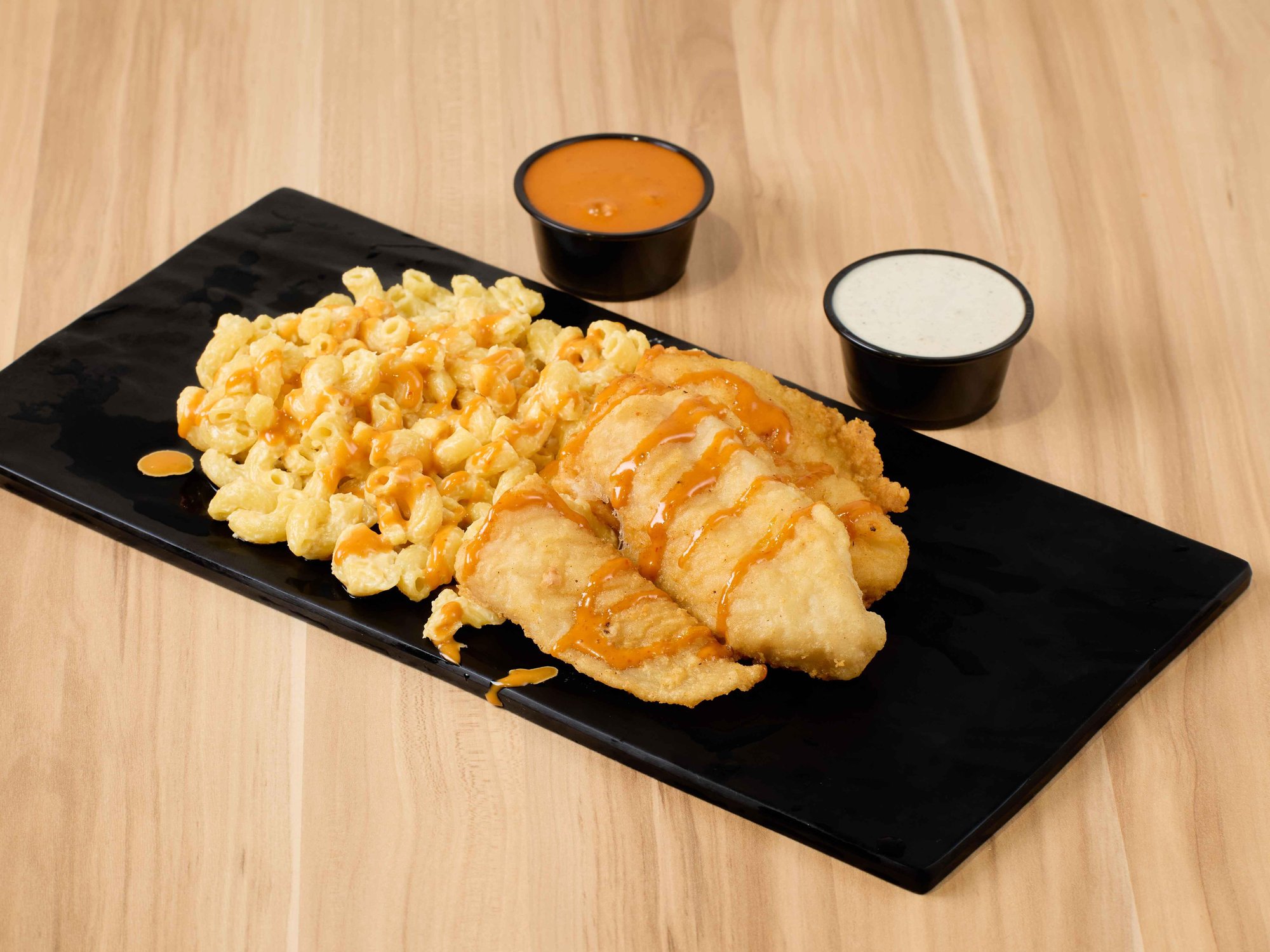 Fish Over Mac & Cheese