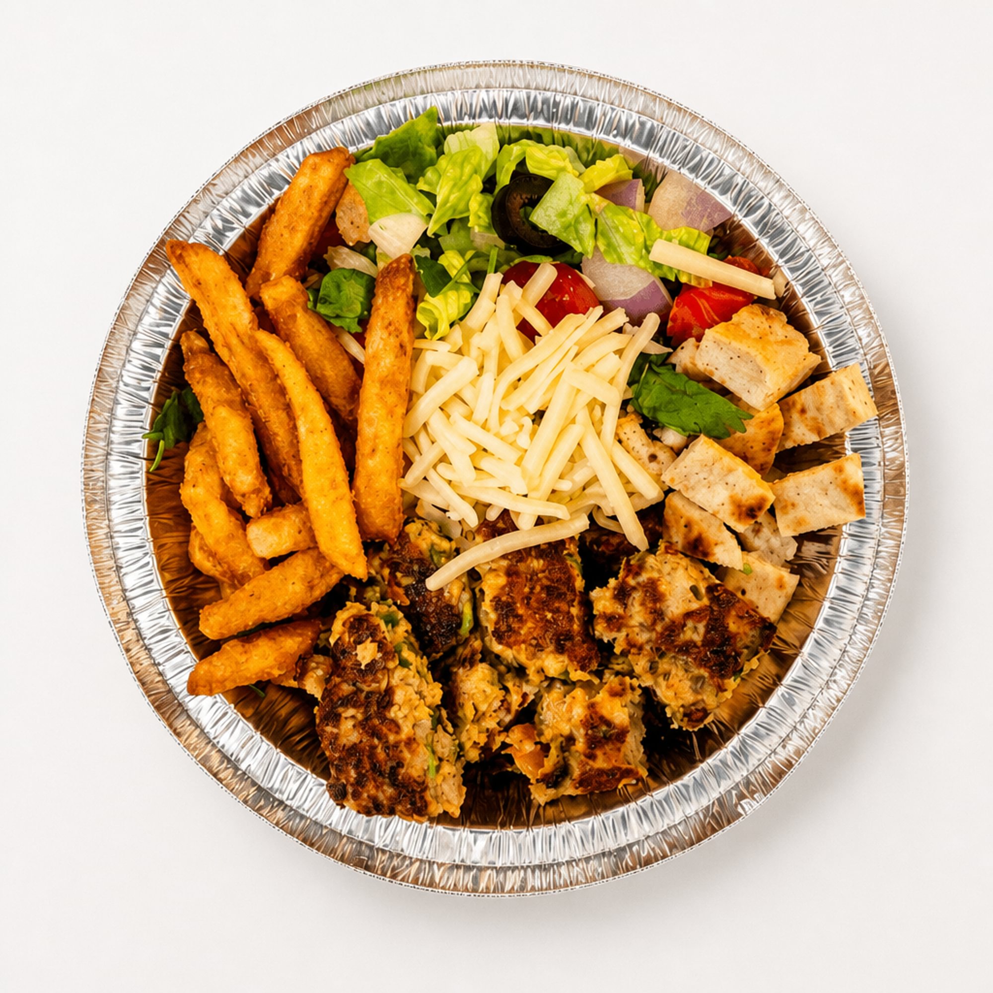 Chapli Kabab & Chips Loaded Platter