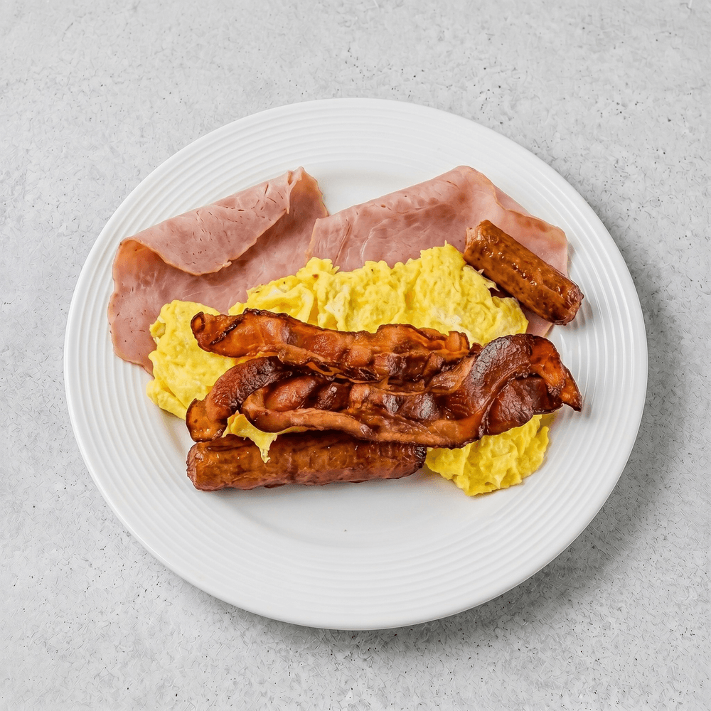 Lumberjack with Ham, Bacon, Sausage & Egg