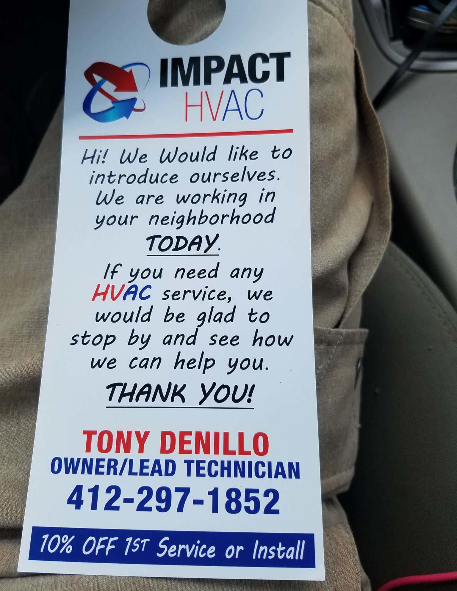 Impact HVAC Pittsburgh 4122971852 Plumbing Heating & Air Conditioning