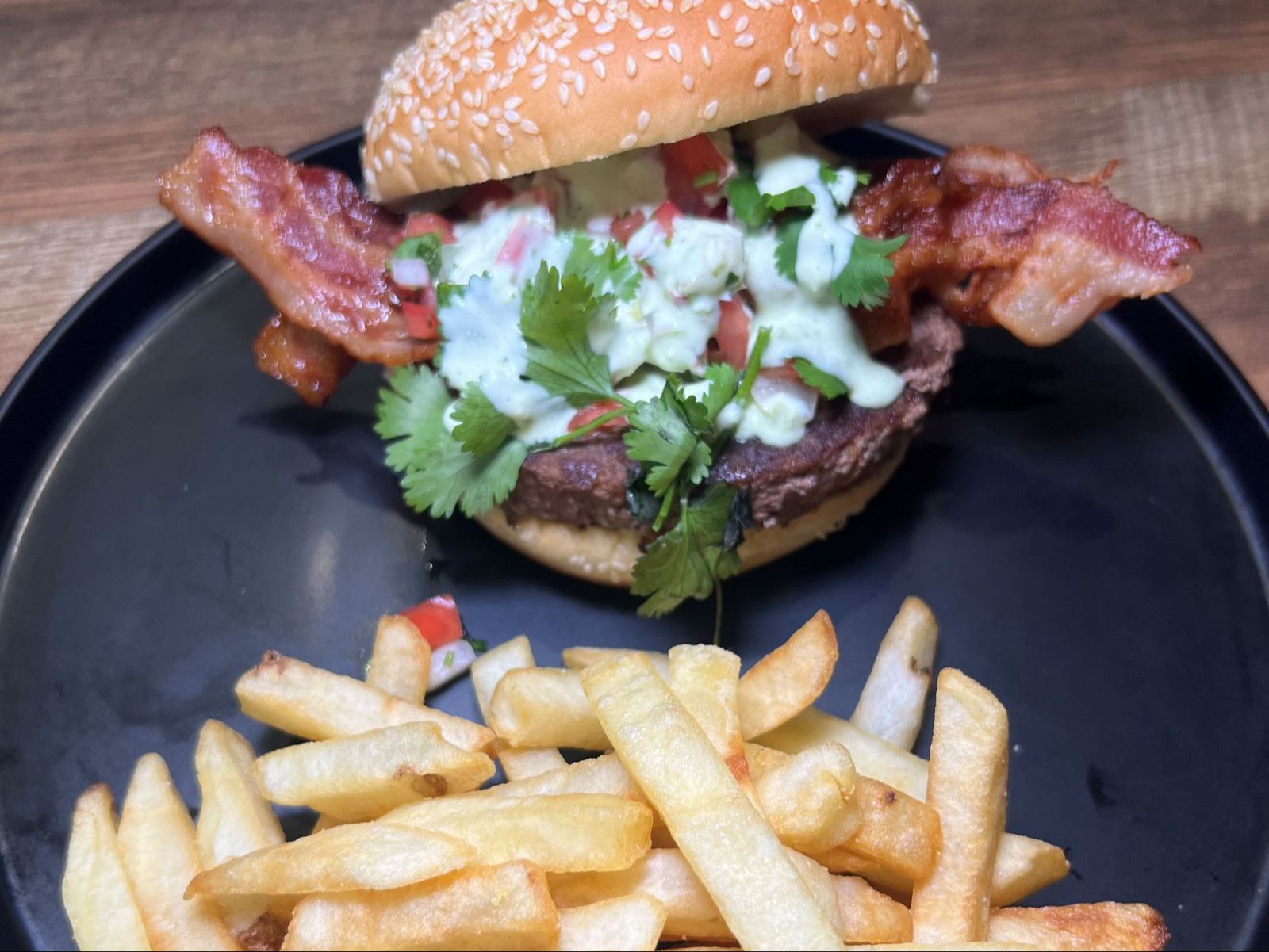 Mexican Burger with Fries
