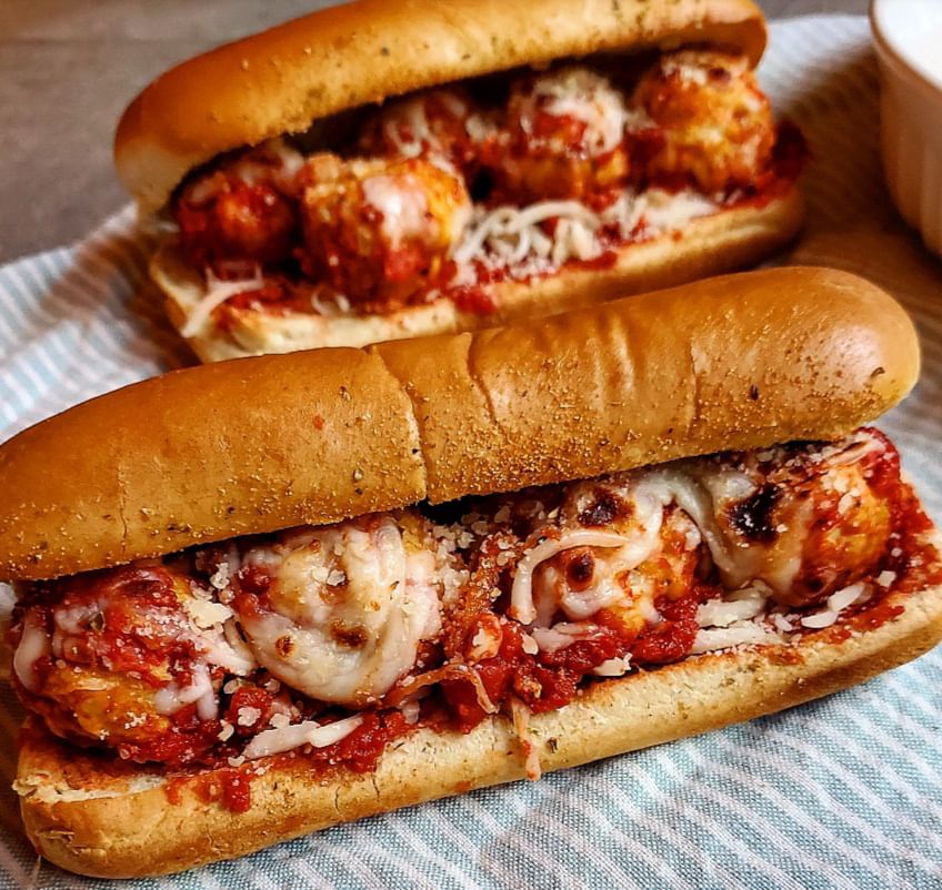 Meatball Parmesan Sandwich