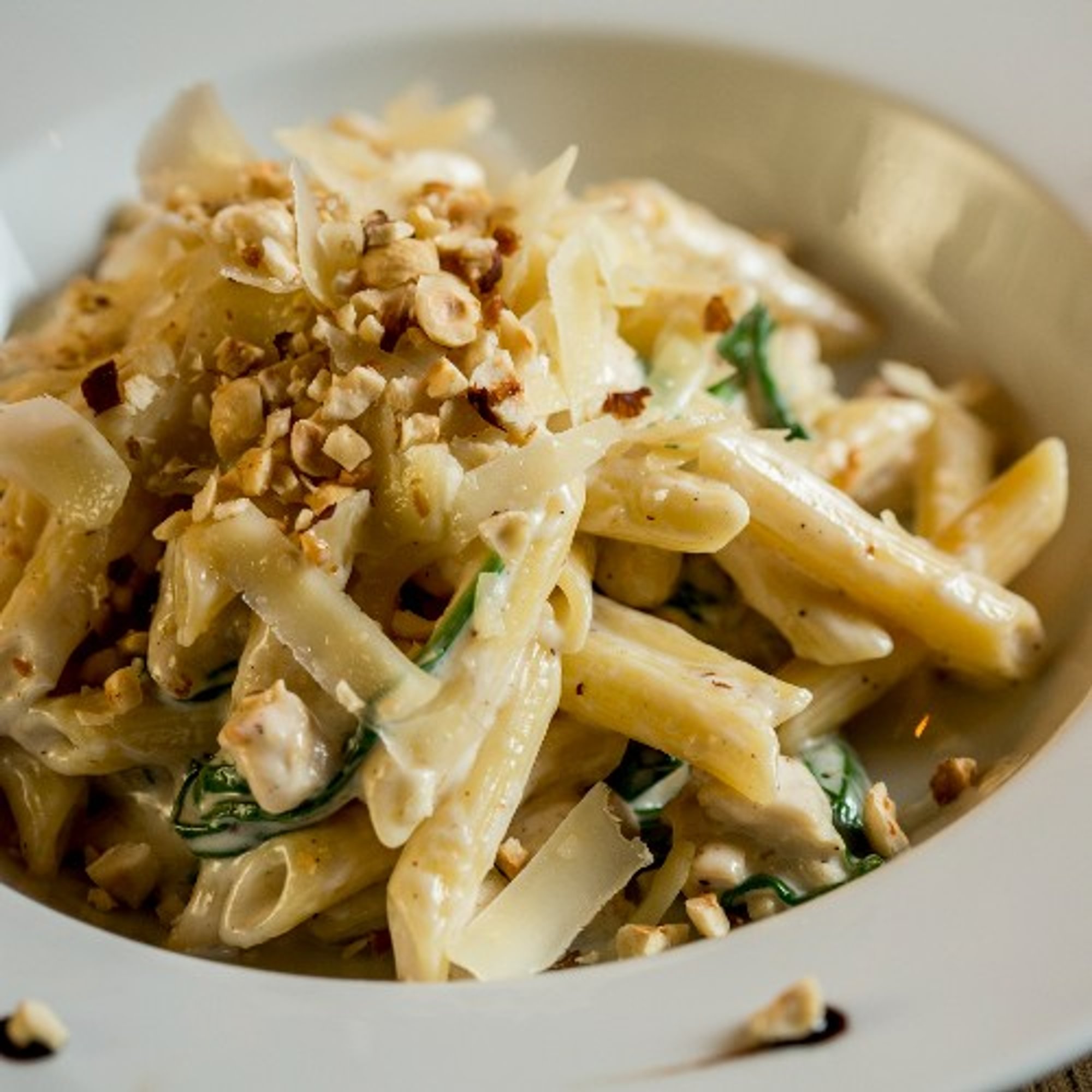 Grilled Chicken Spinach Pasta