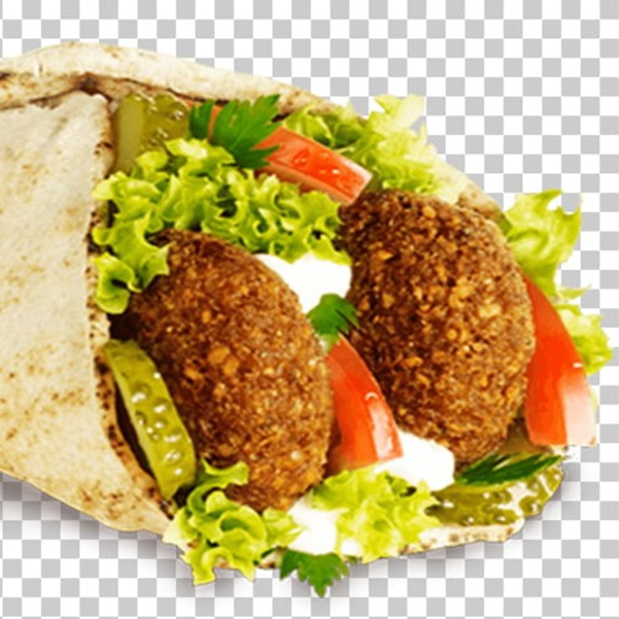 Falafel Vegetarian Pita Wrap