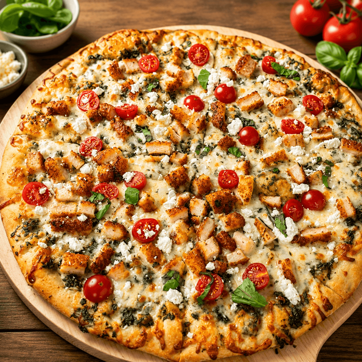 Tuscan Pesto Chicken Pizza