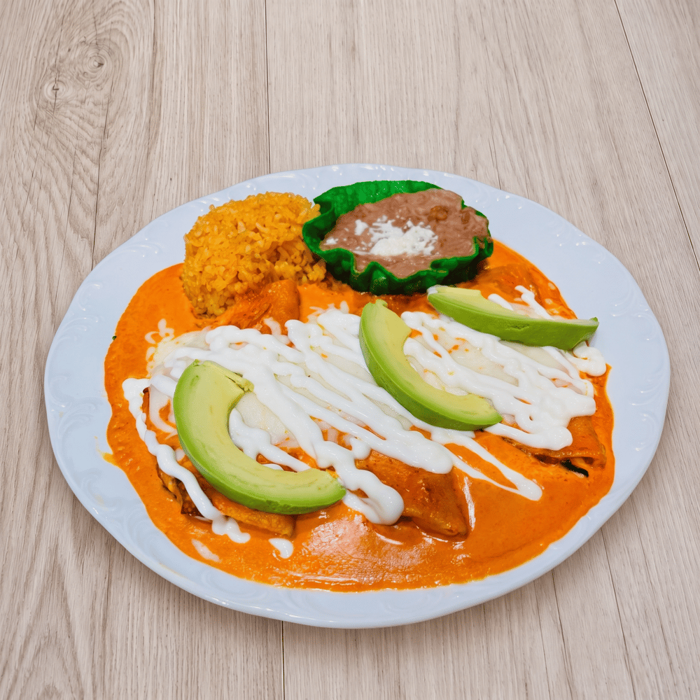 Enchiladas Camarón Plate