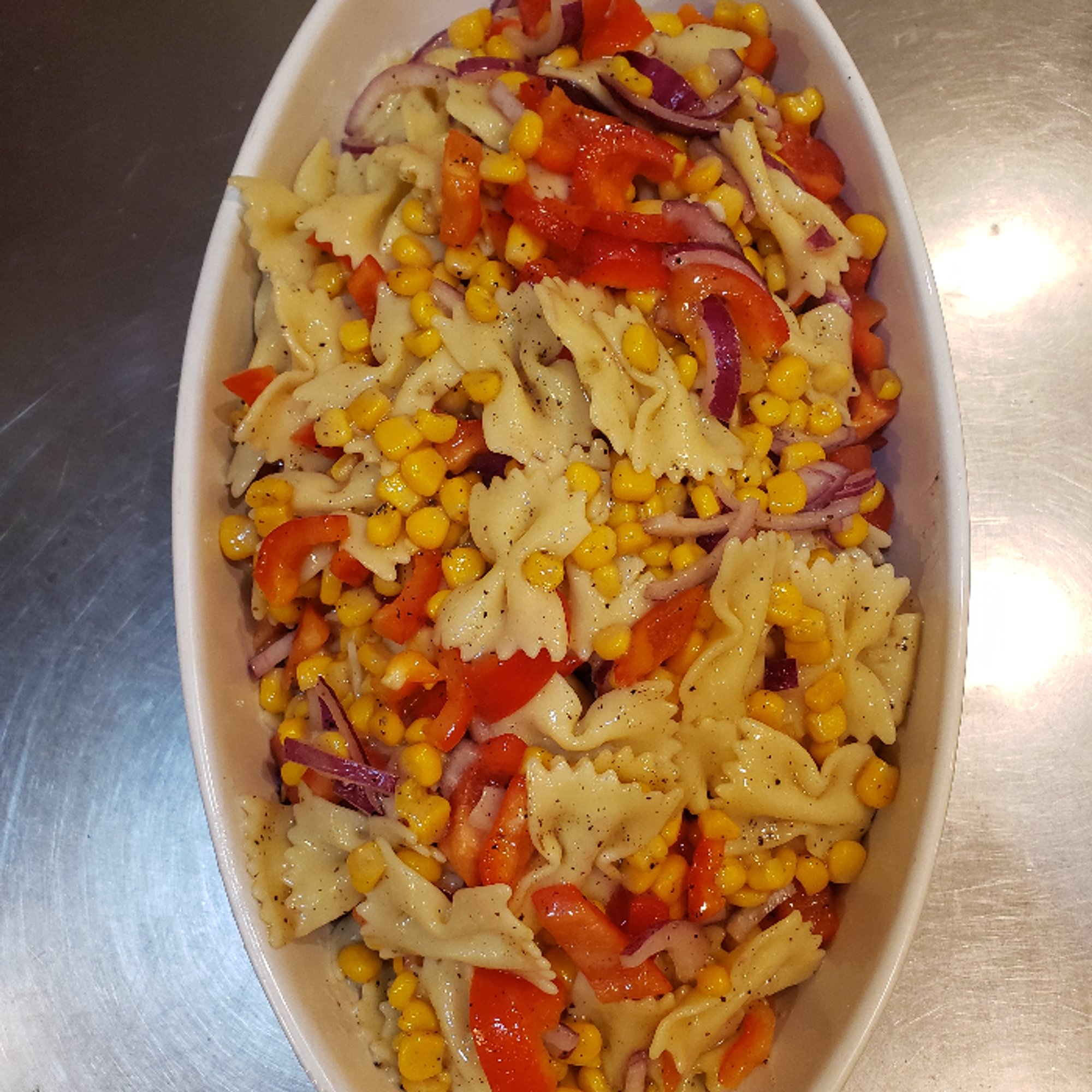Corn & Bow Tie Pasta Salad (Half Tray) [Required 6 hours prior Notice]