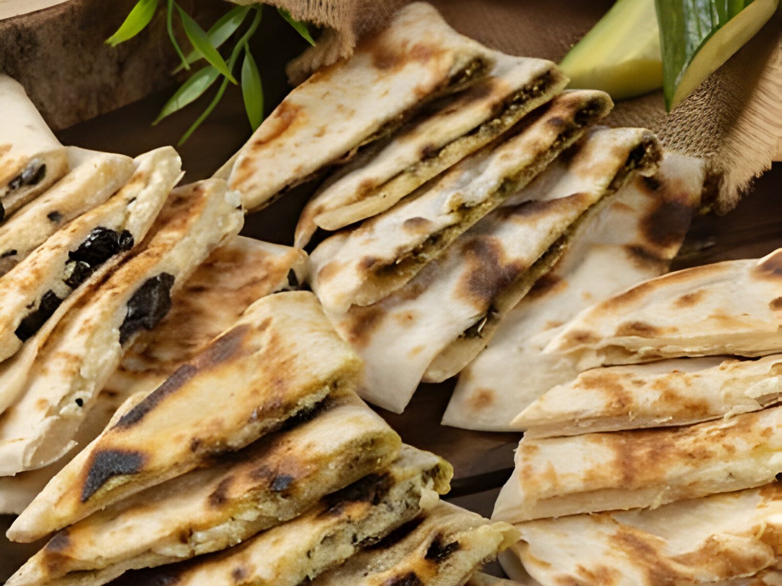 White Cheese with Black Olives - Saj